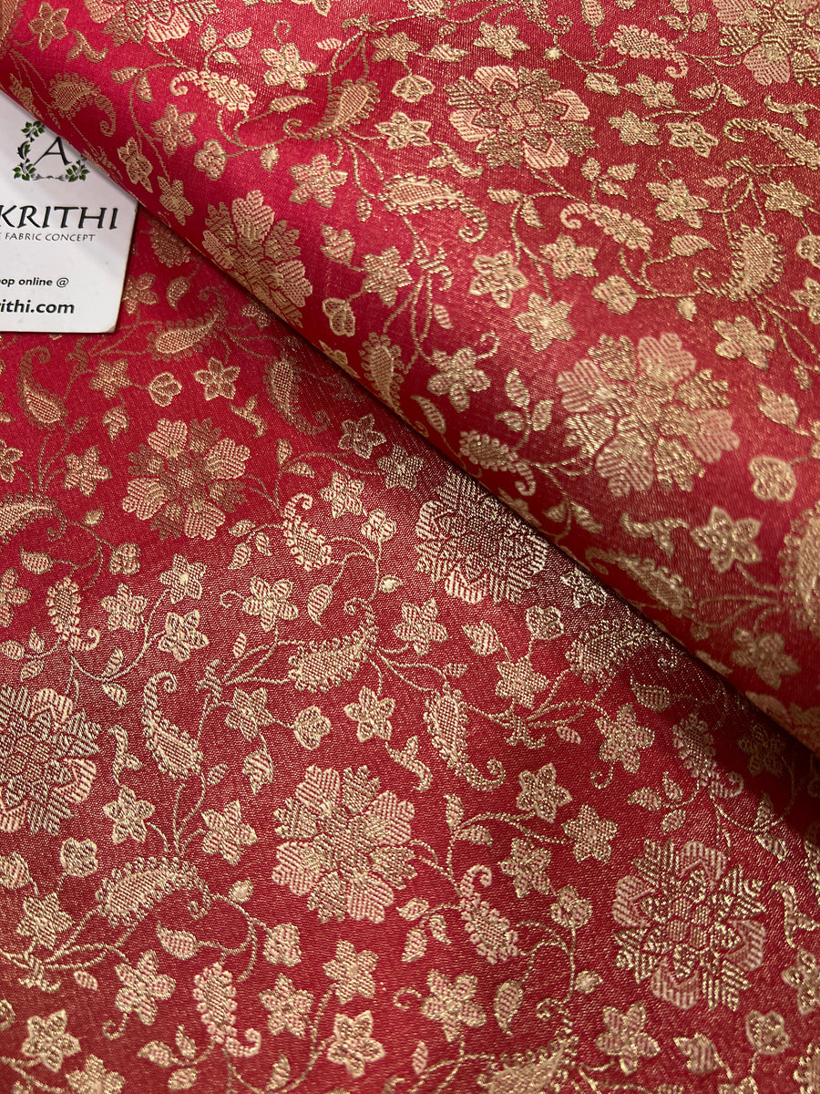 Pure tissue Banarasi brocade fabric