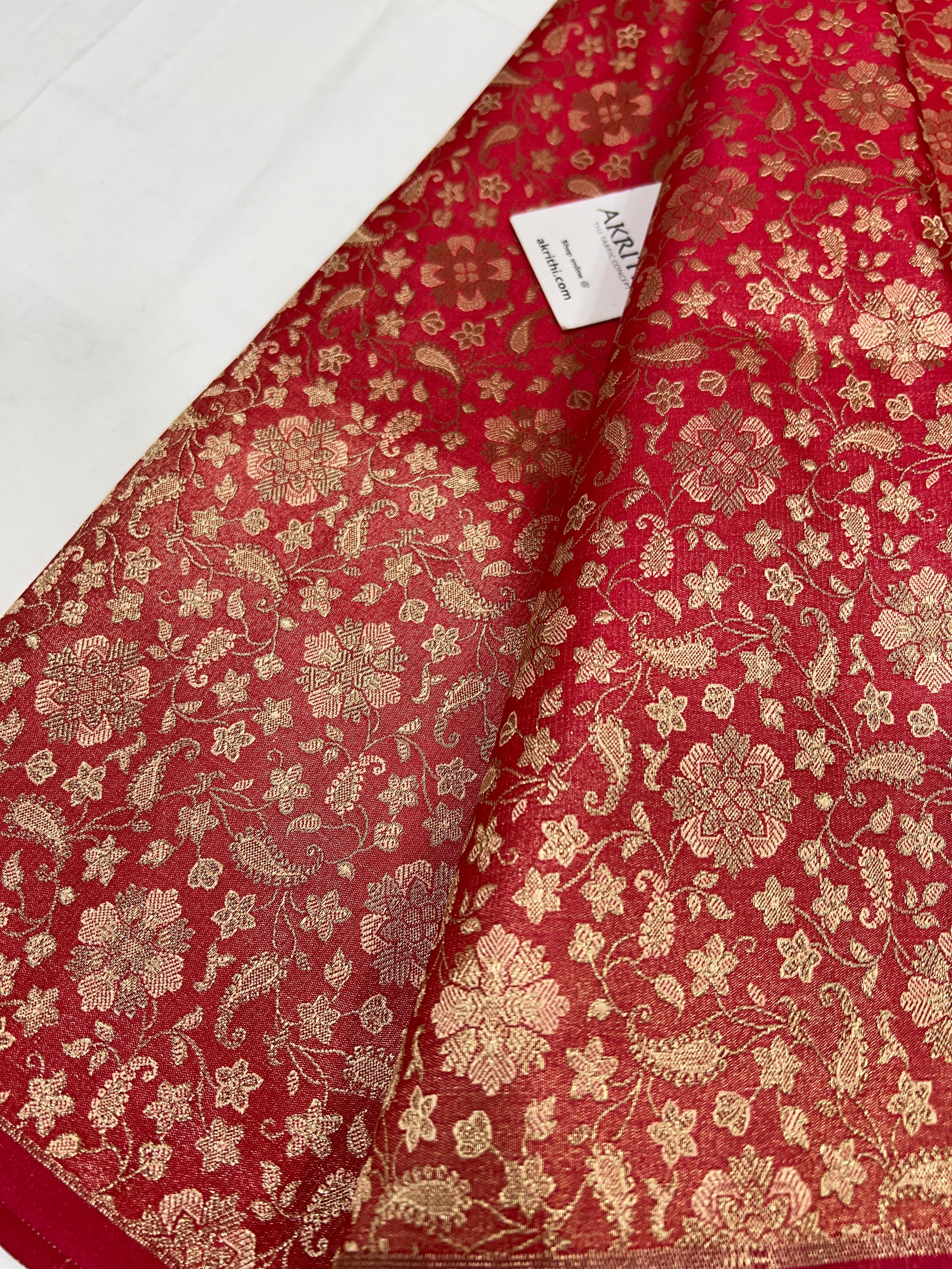 Pure tissue Banarasi brocade fabric