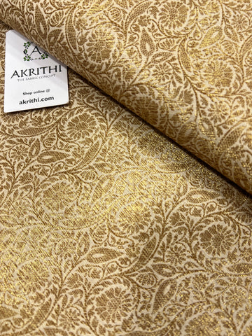 Pure Banarasi brocade fabric antique zari