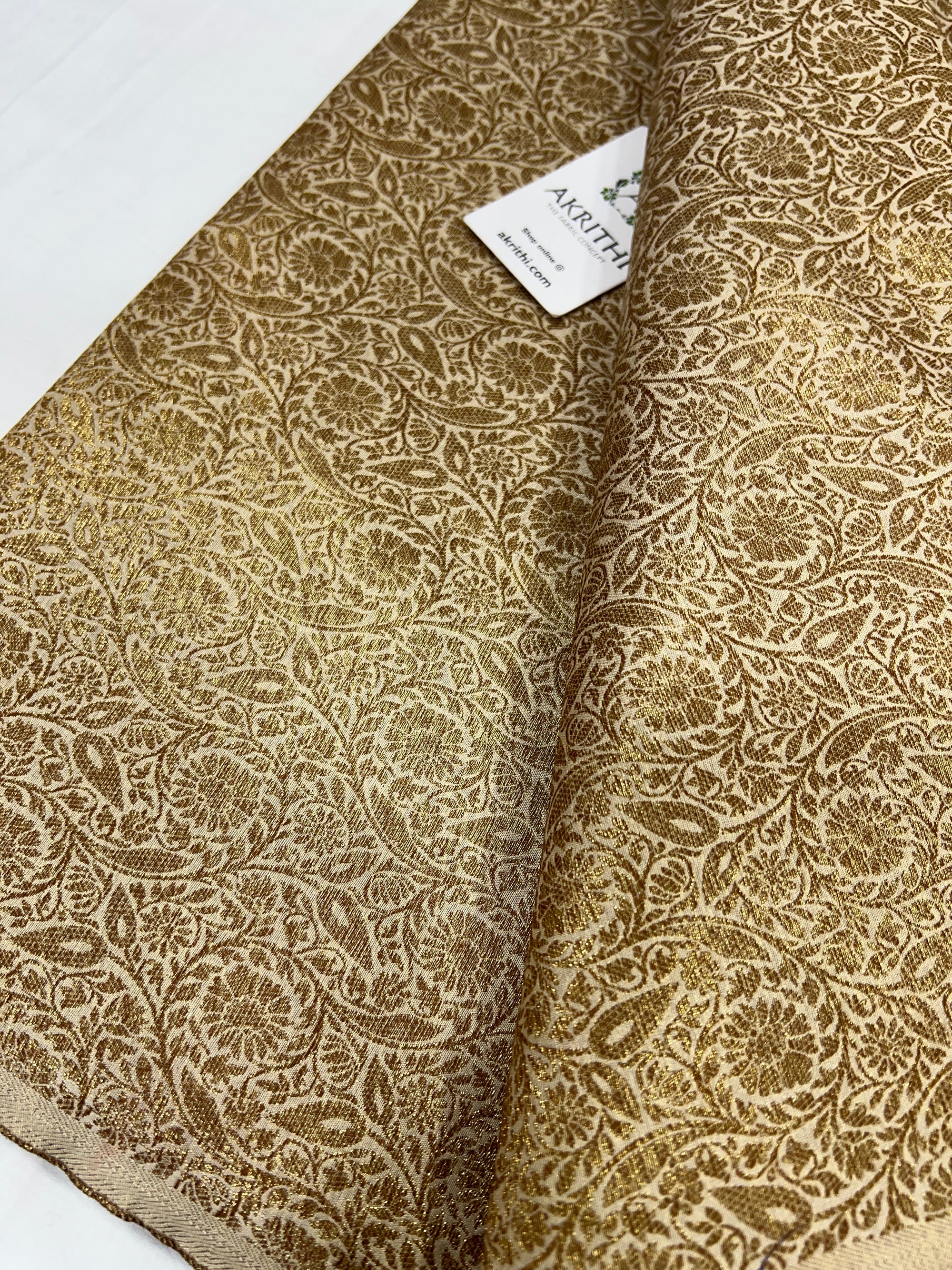 Pure Banarasi brocade fabric antique zari