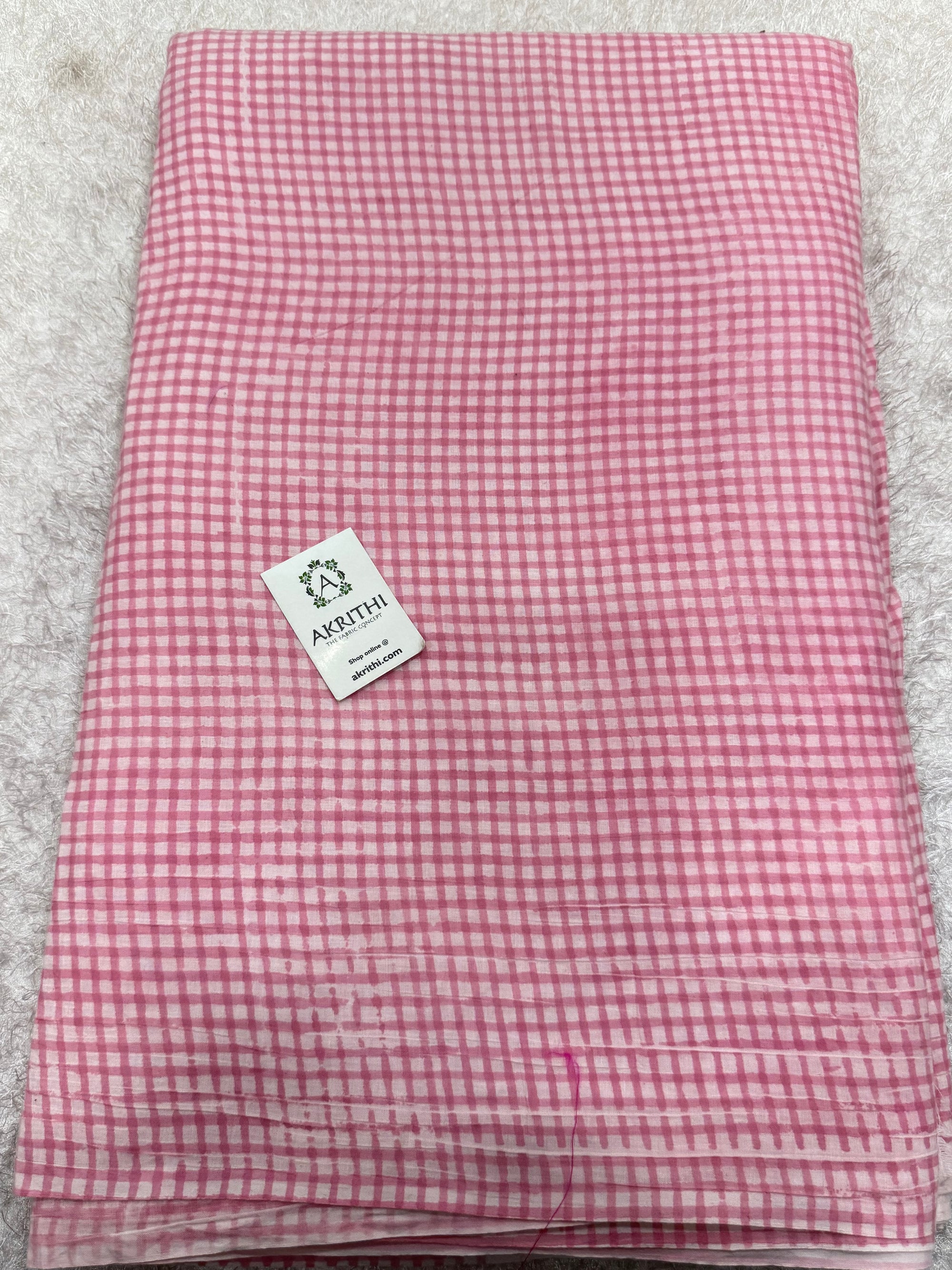 Hand block pure cotton fabric