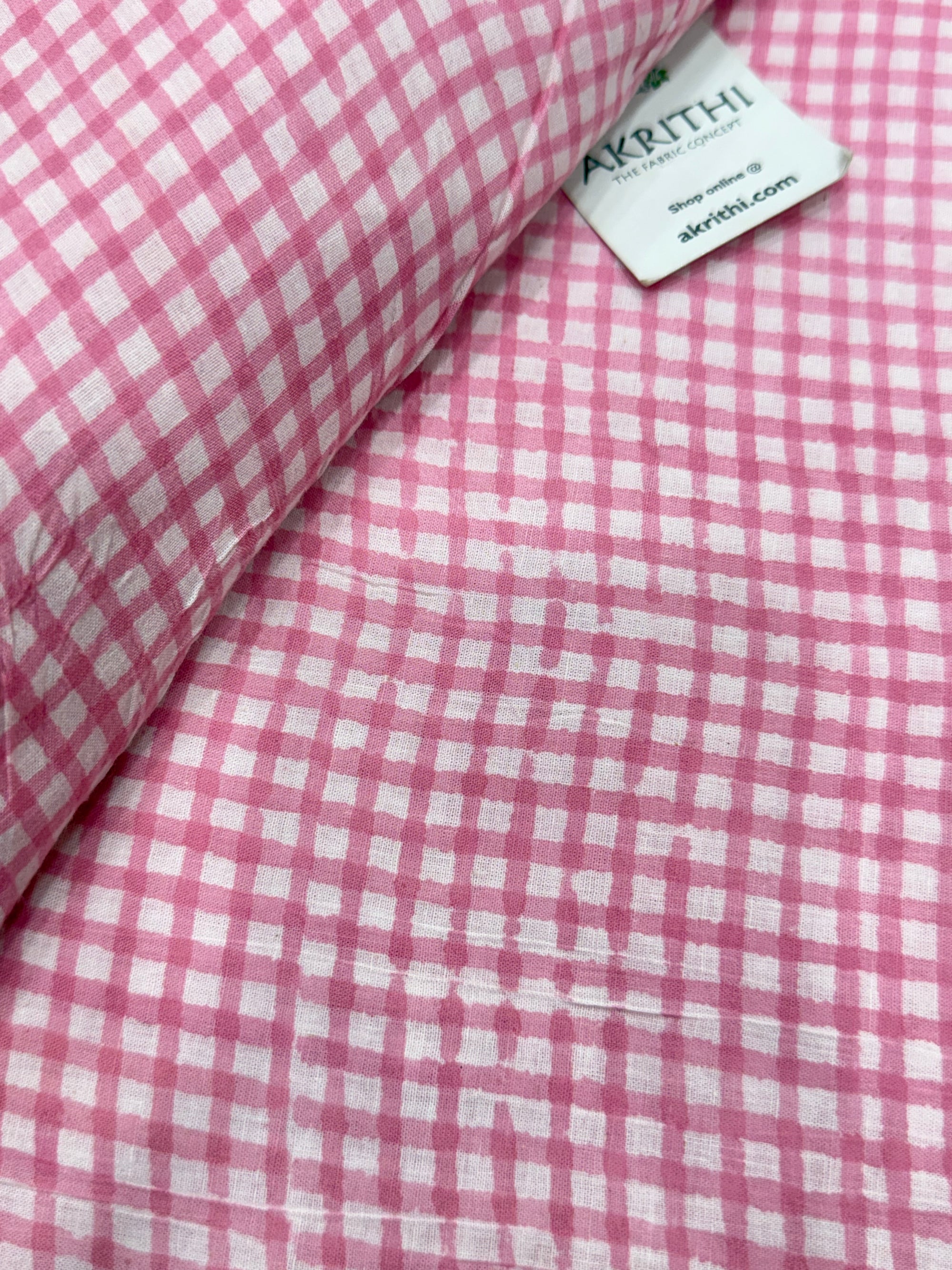 Hand block pure cotton fabric