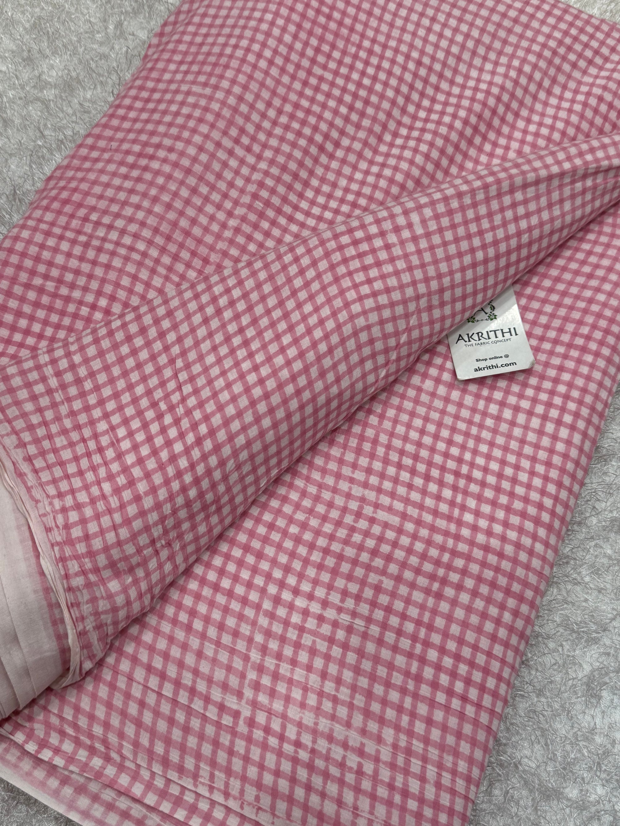 Hand block pure cotton fabric