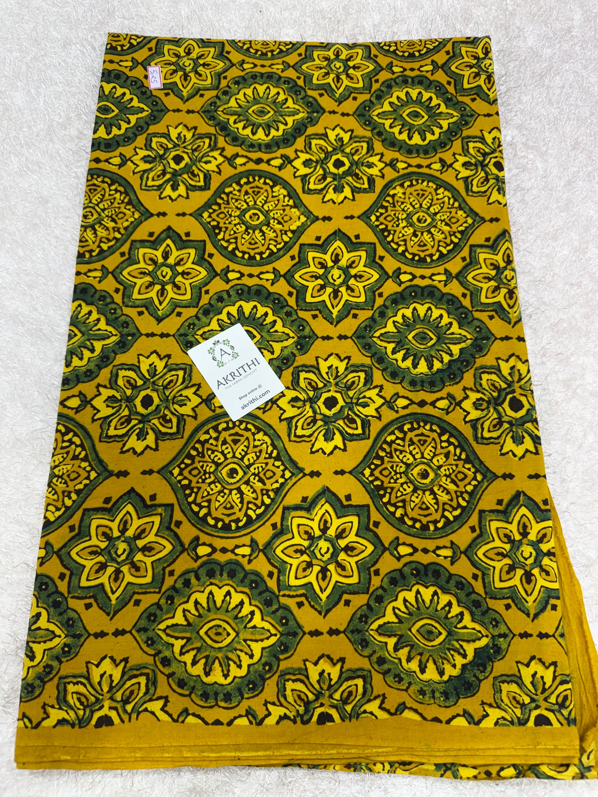 Ajrakh Hand block cotton fabric