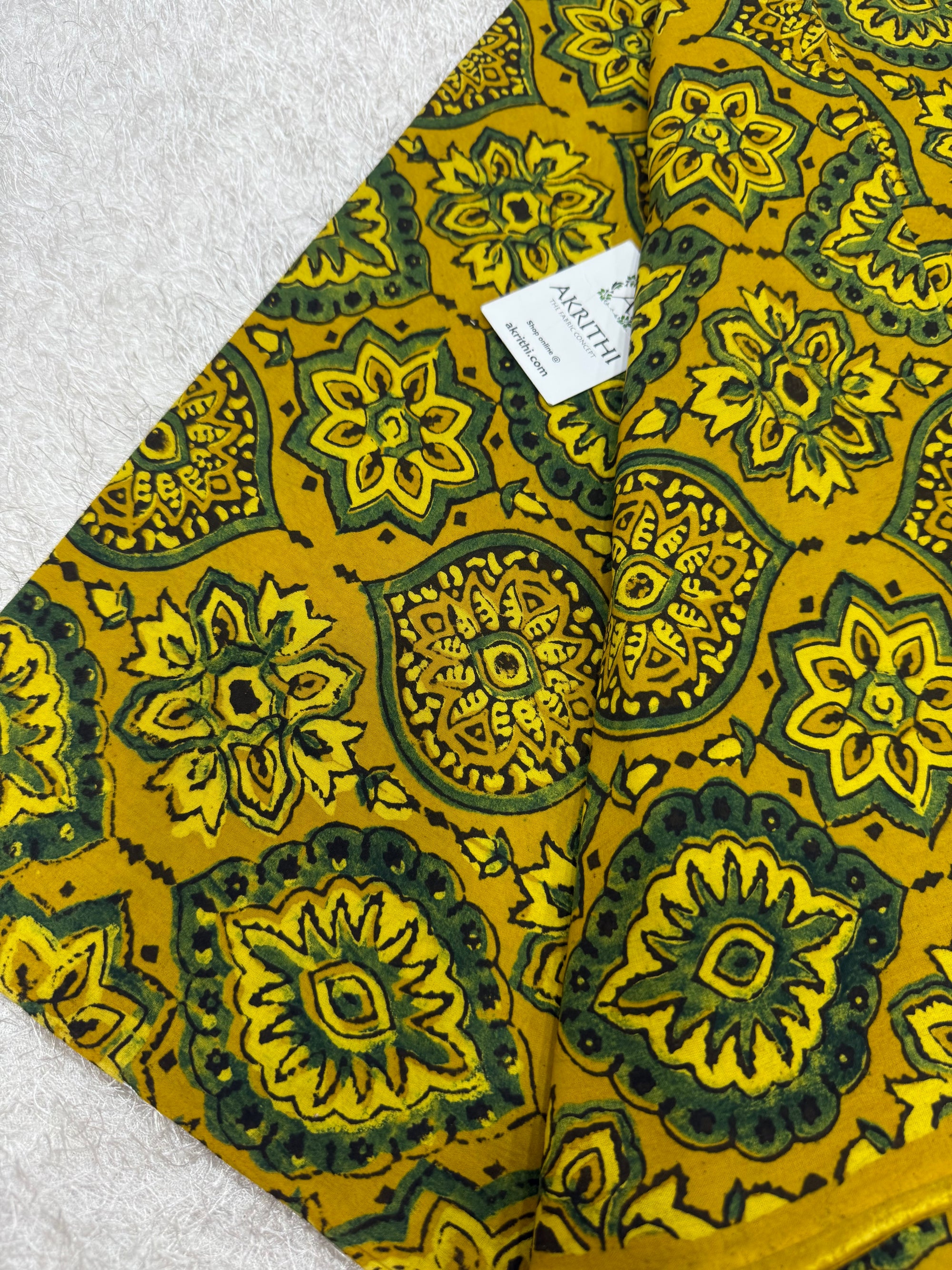 Ajrakh Hand block cotton fabric