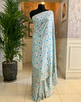 Digital printed modal satin saree