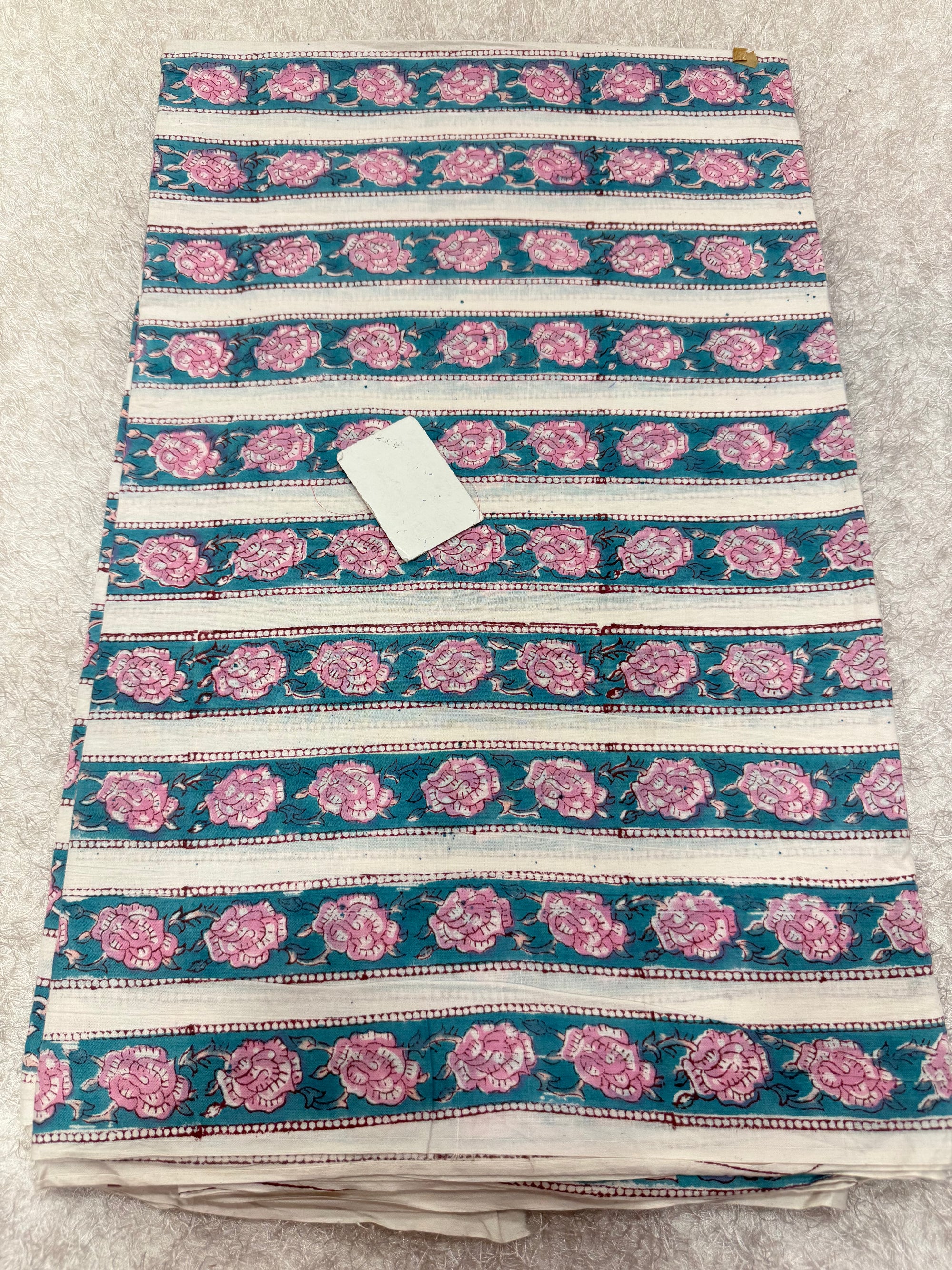 Hand block pure cotton fabric