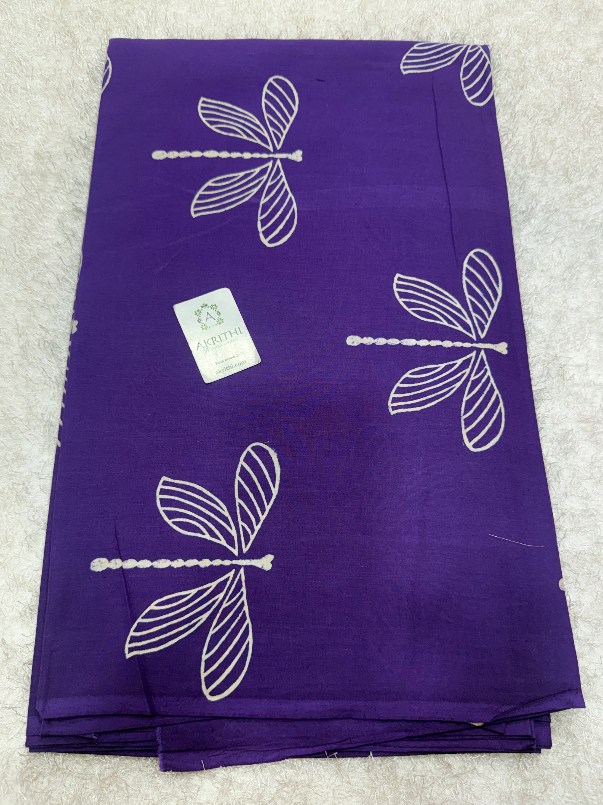 Hand block pure cotton fabric