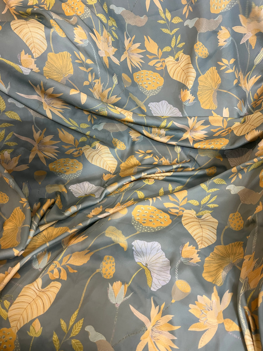 Digital printed modal satin fabric