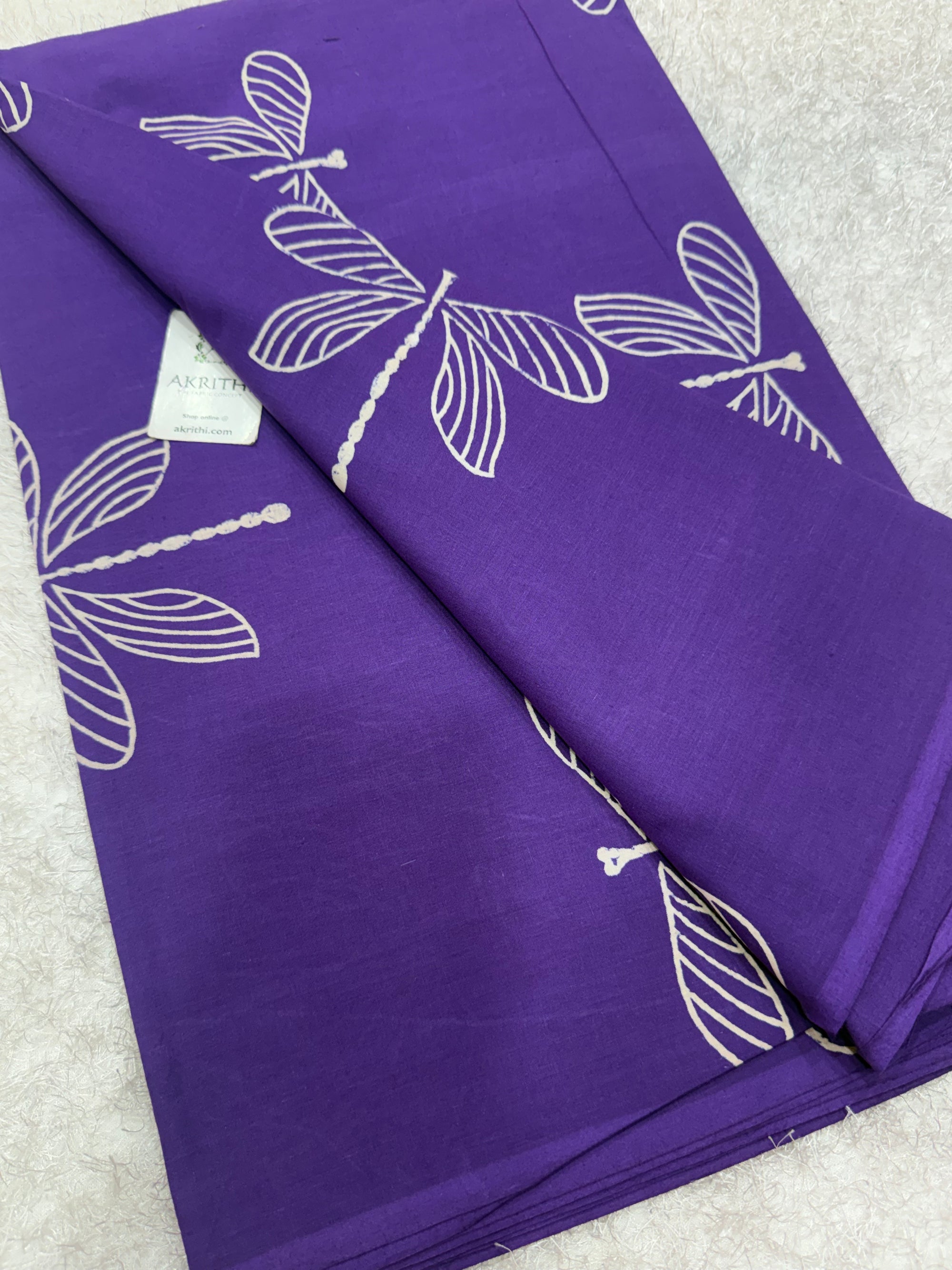 Hand block pure cotton fabric