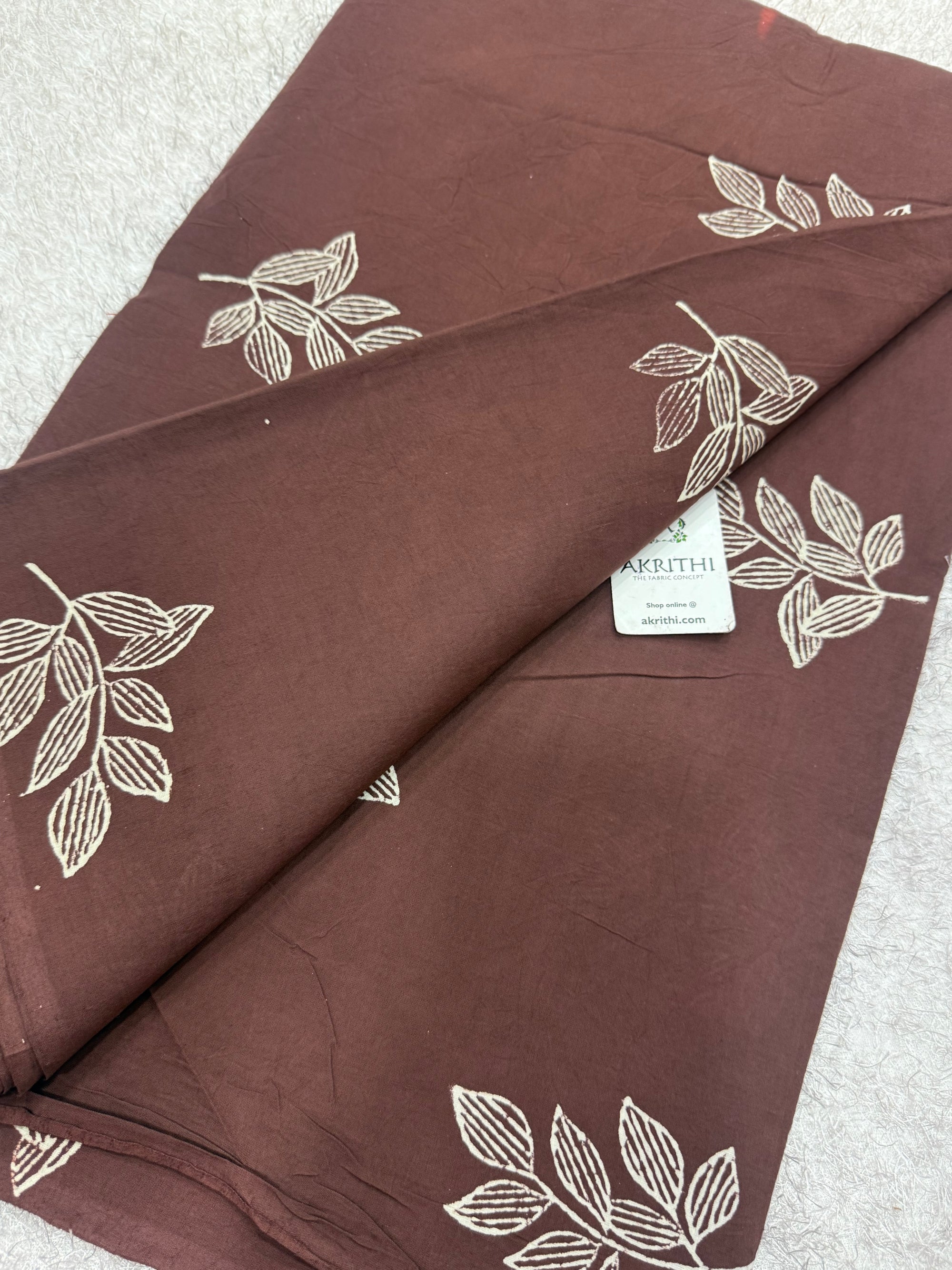 Hand block pure cotton fabric