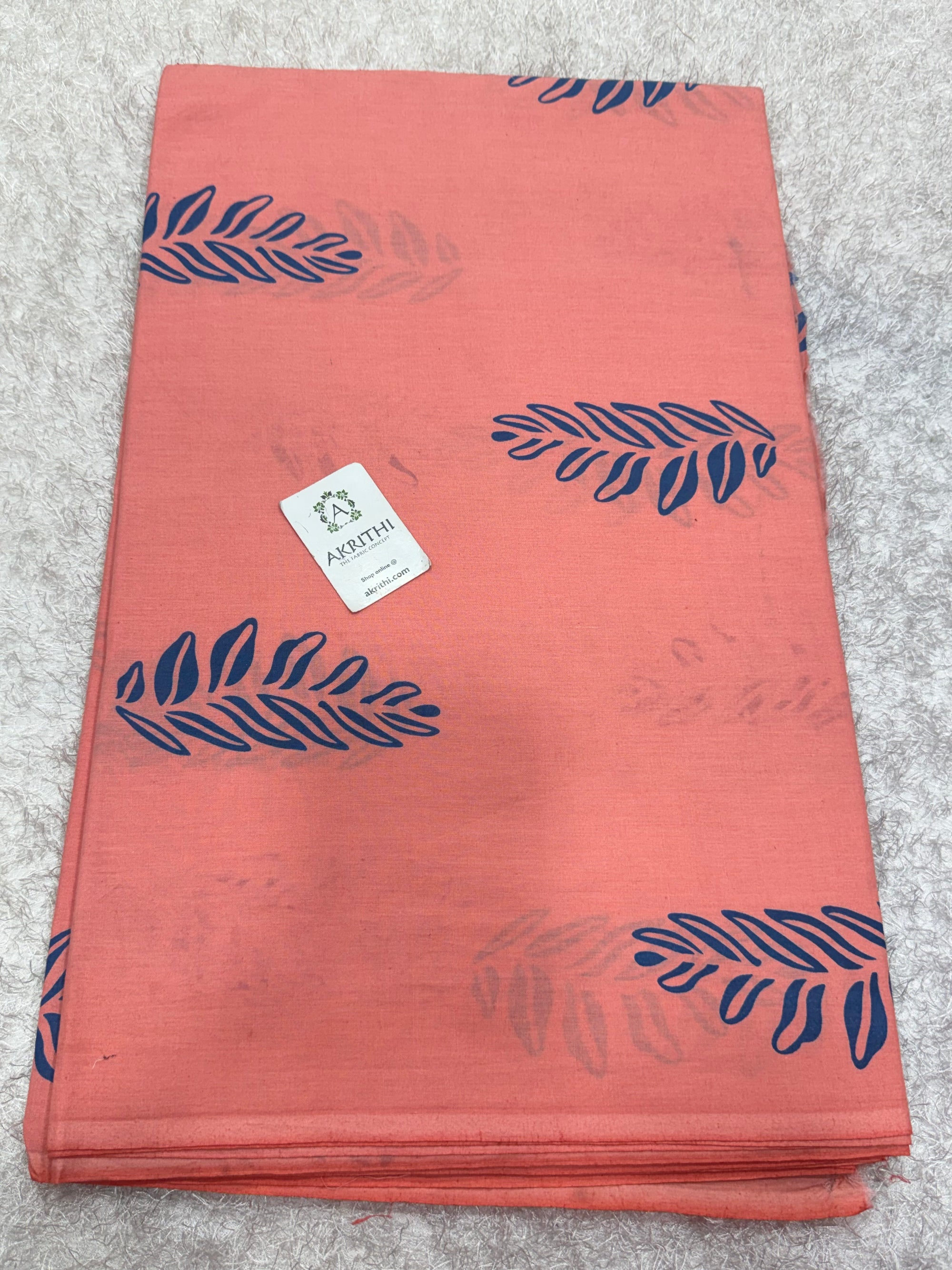 Hand block pure cotton fabric