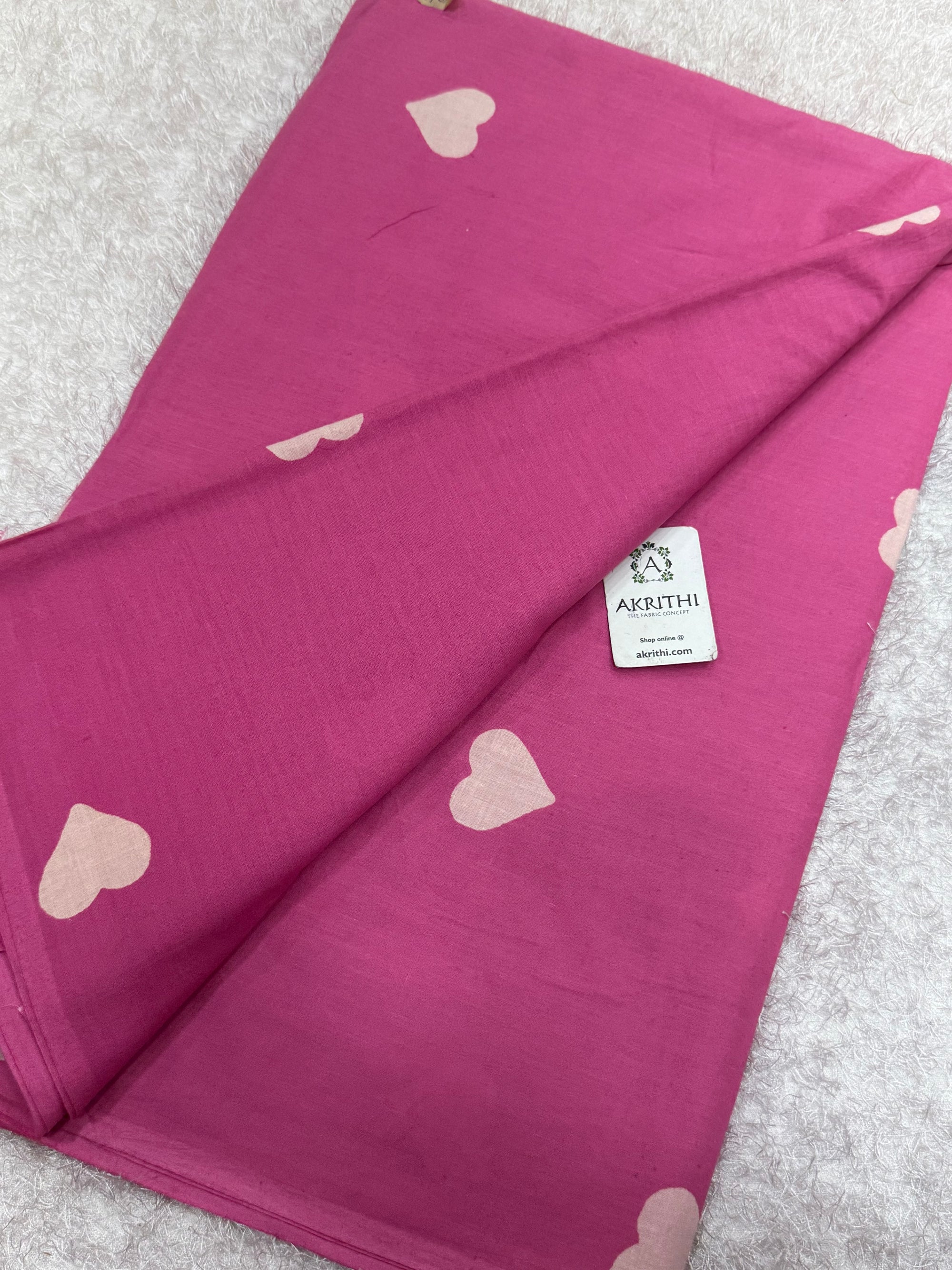 Hand block pure cotton fabric
