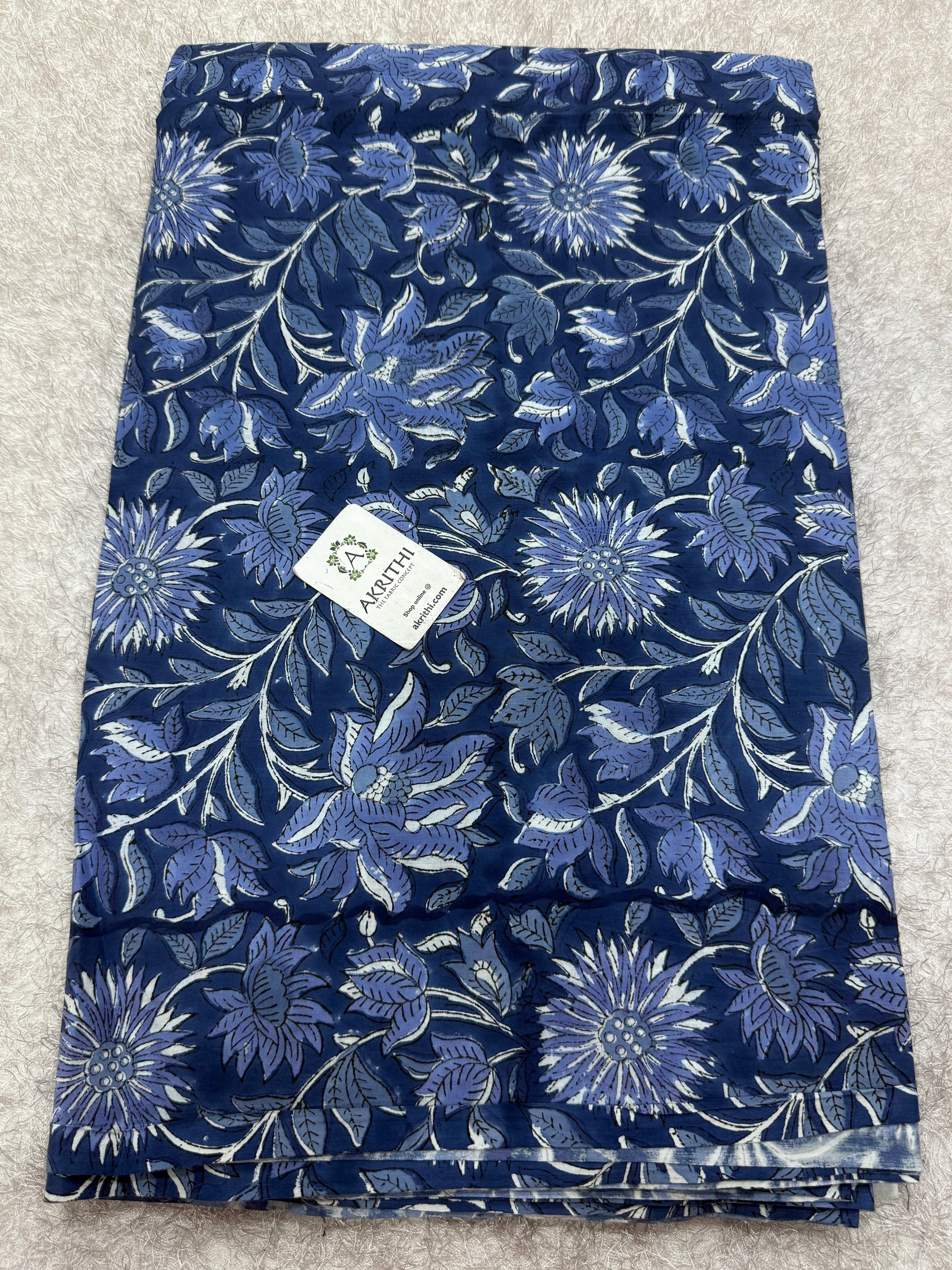 Hand block pure cotton fabric