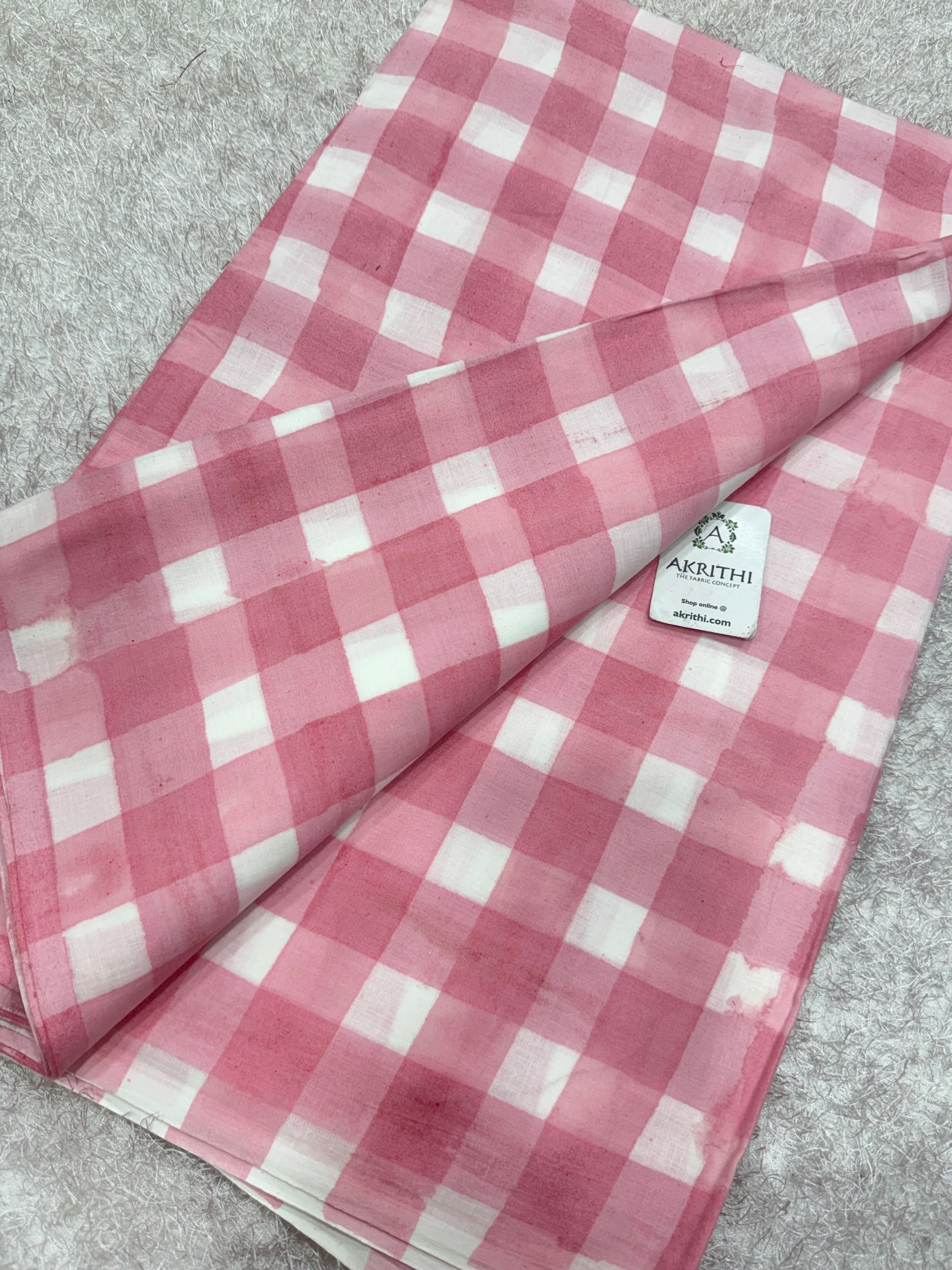 Hand block pure cotton fabric