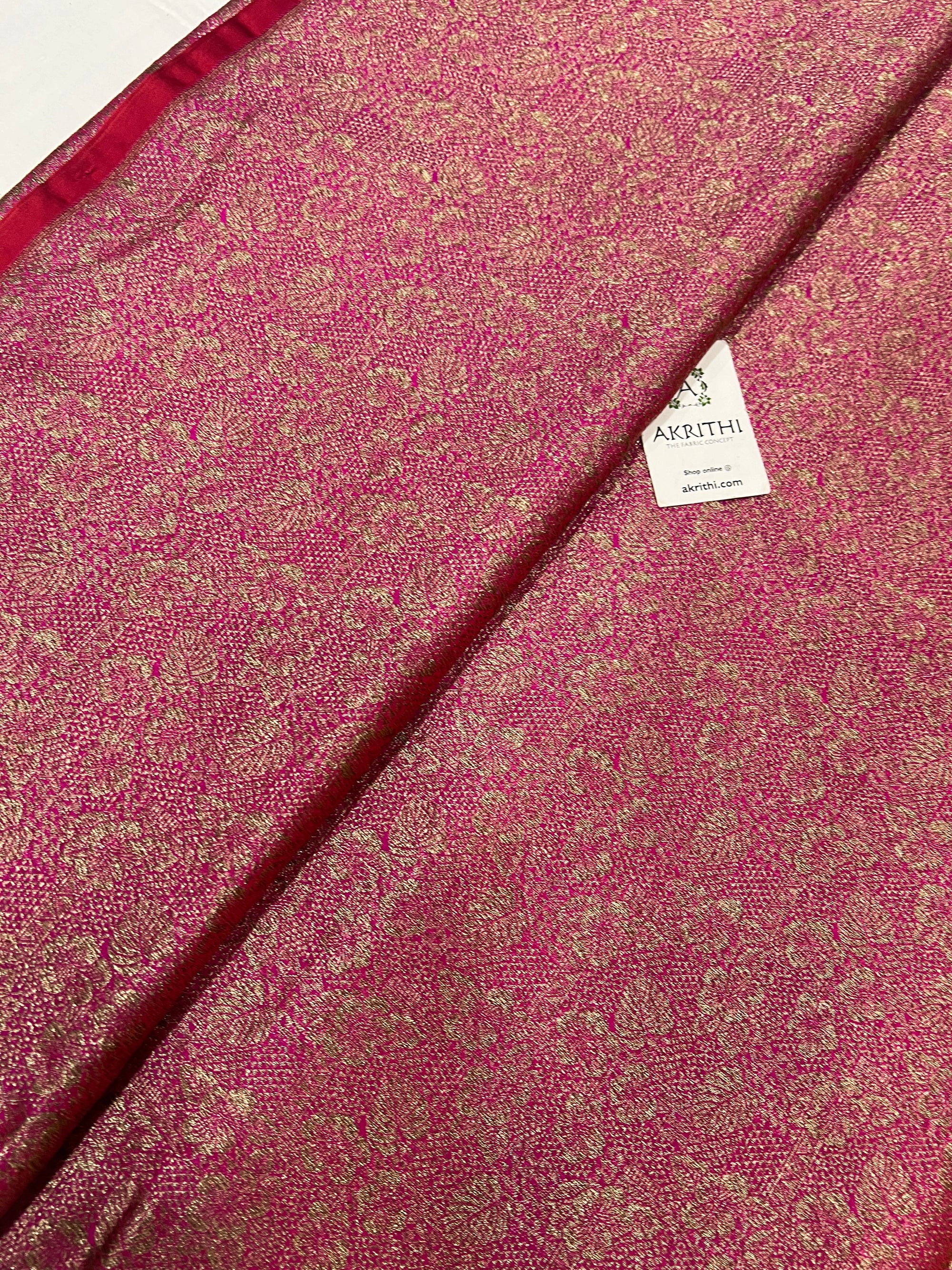 Pure silk Handloom Banarasi brocade fabric