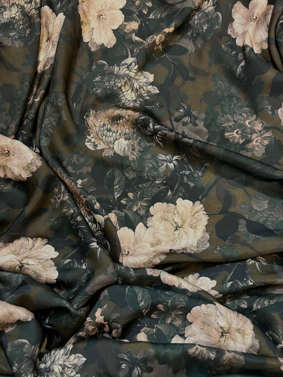 Digital printed modal satin fabric