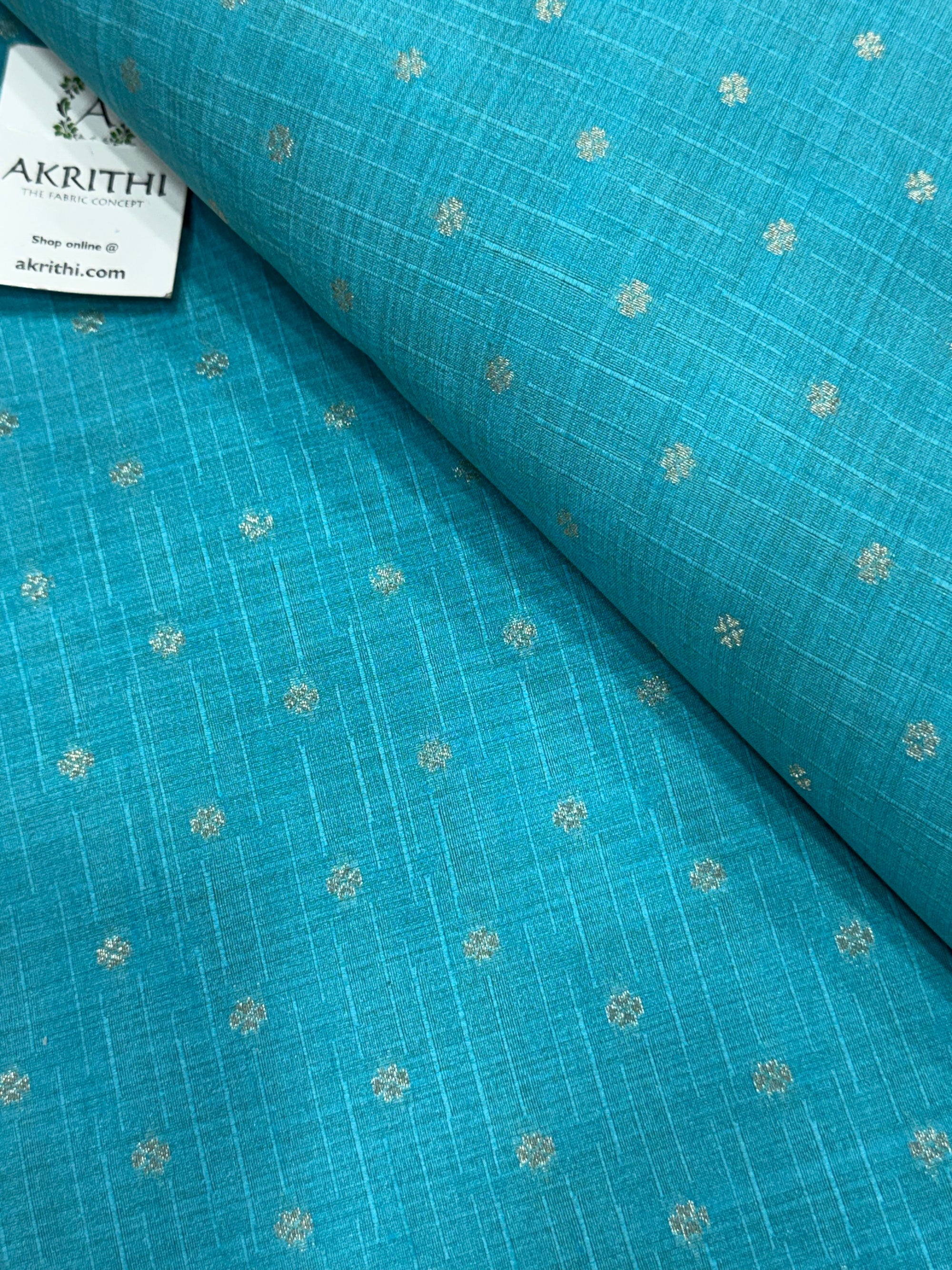 Semi Banarasi raw silk fabric