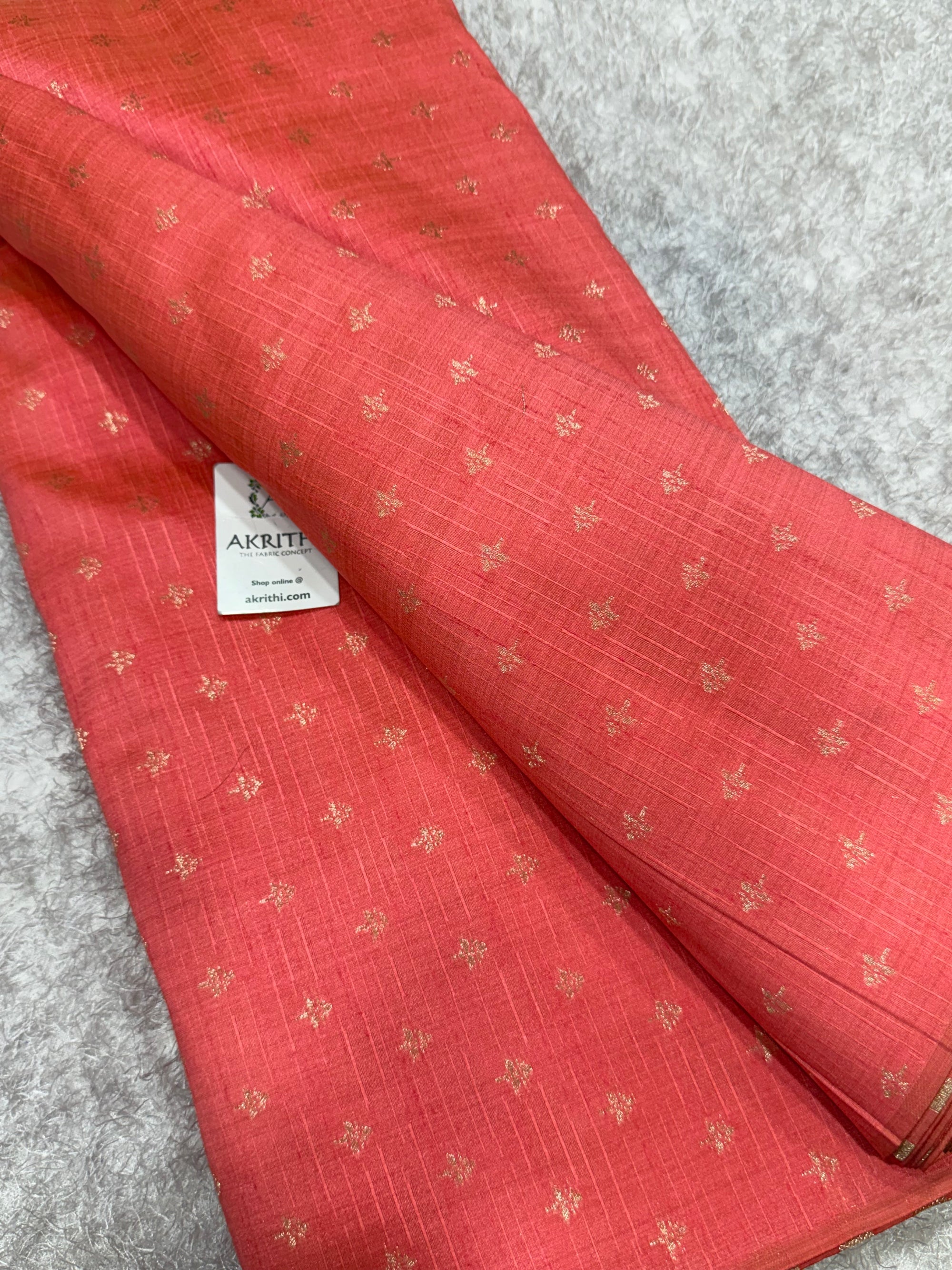 Semi Banarasi raw silk fabric