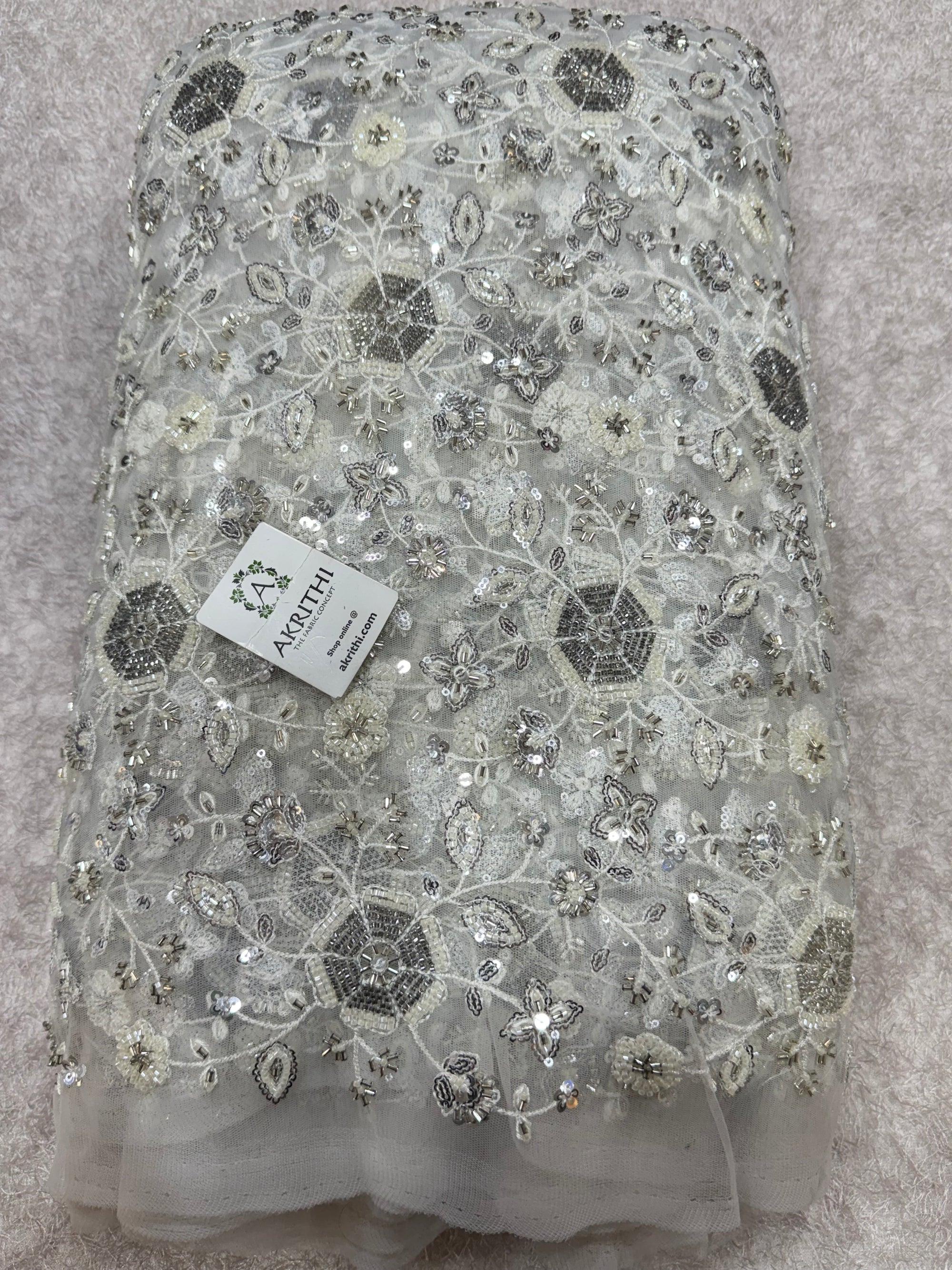 Heavy Embroidered net fabric
