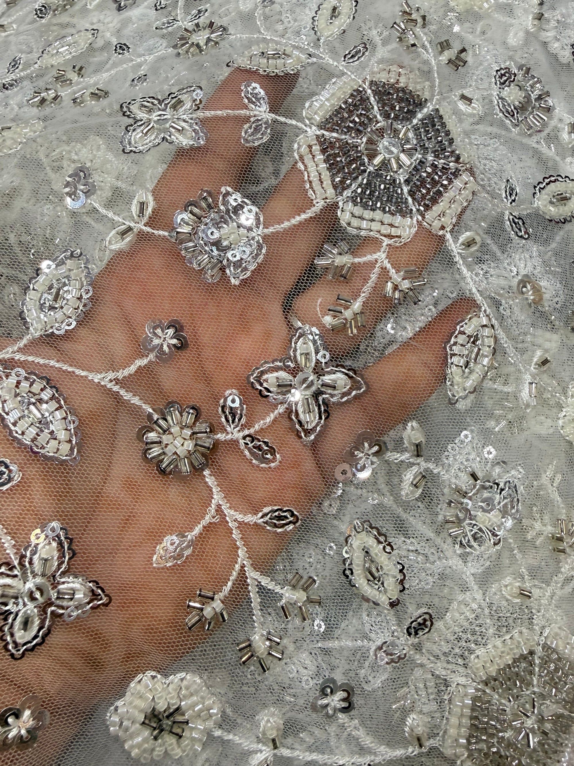 Heavy Embroidered net fabric