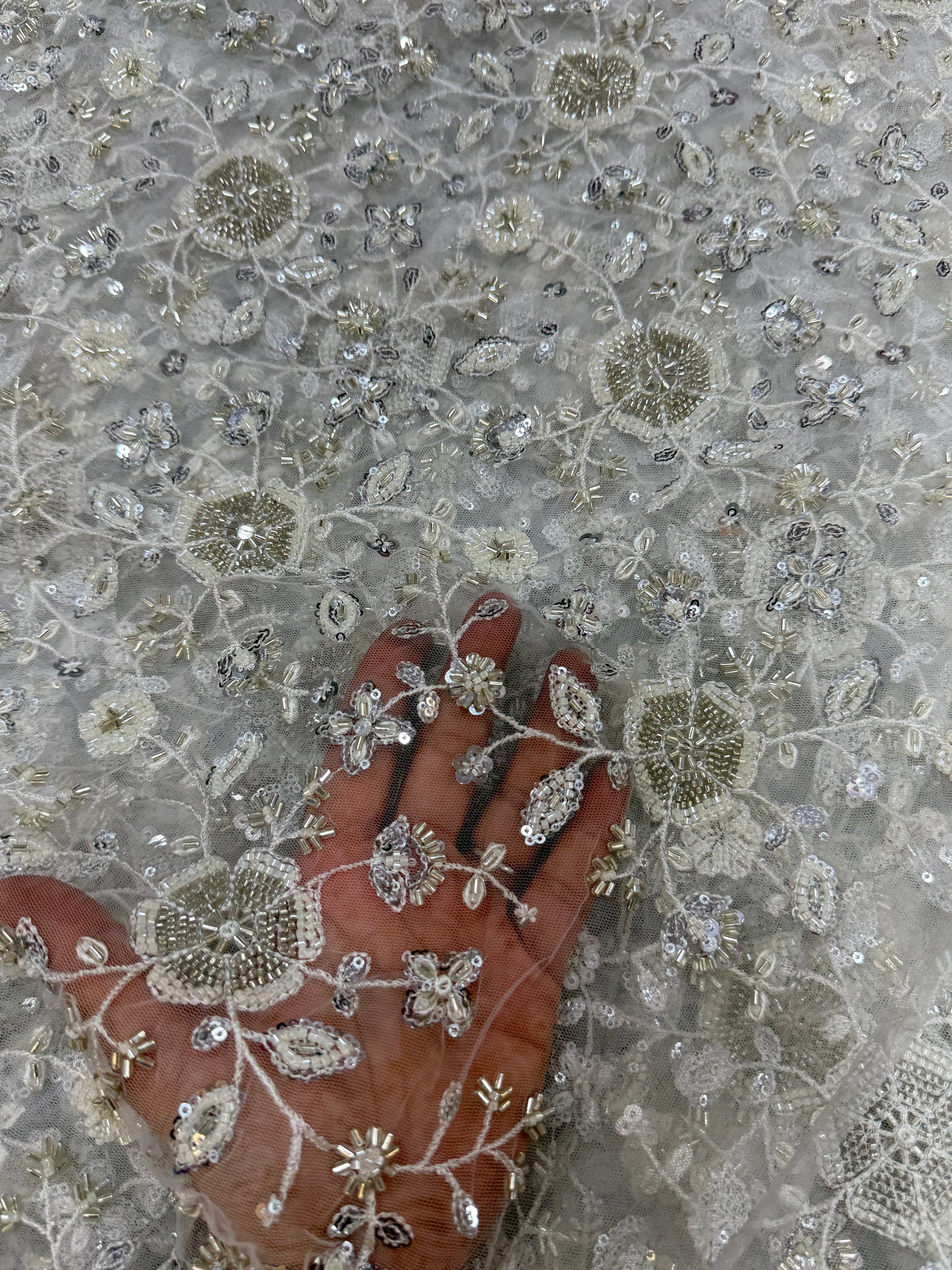 Heavy Embroidered net fabric