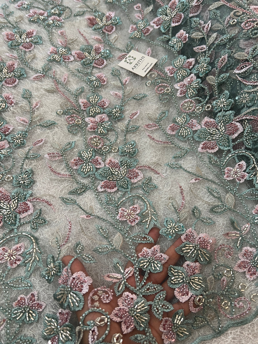 Heavy Embroidered net fabric