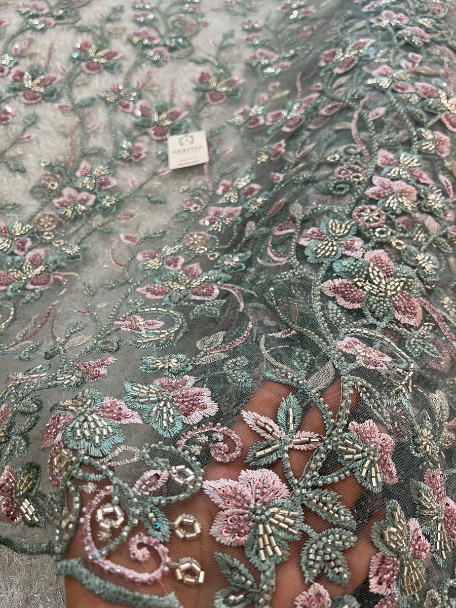 Heavy Embroidered net fabric