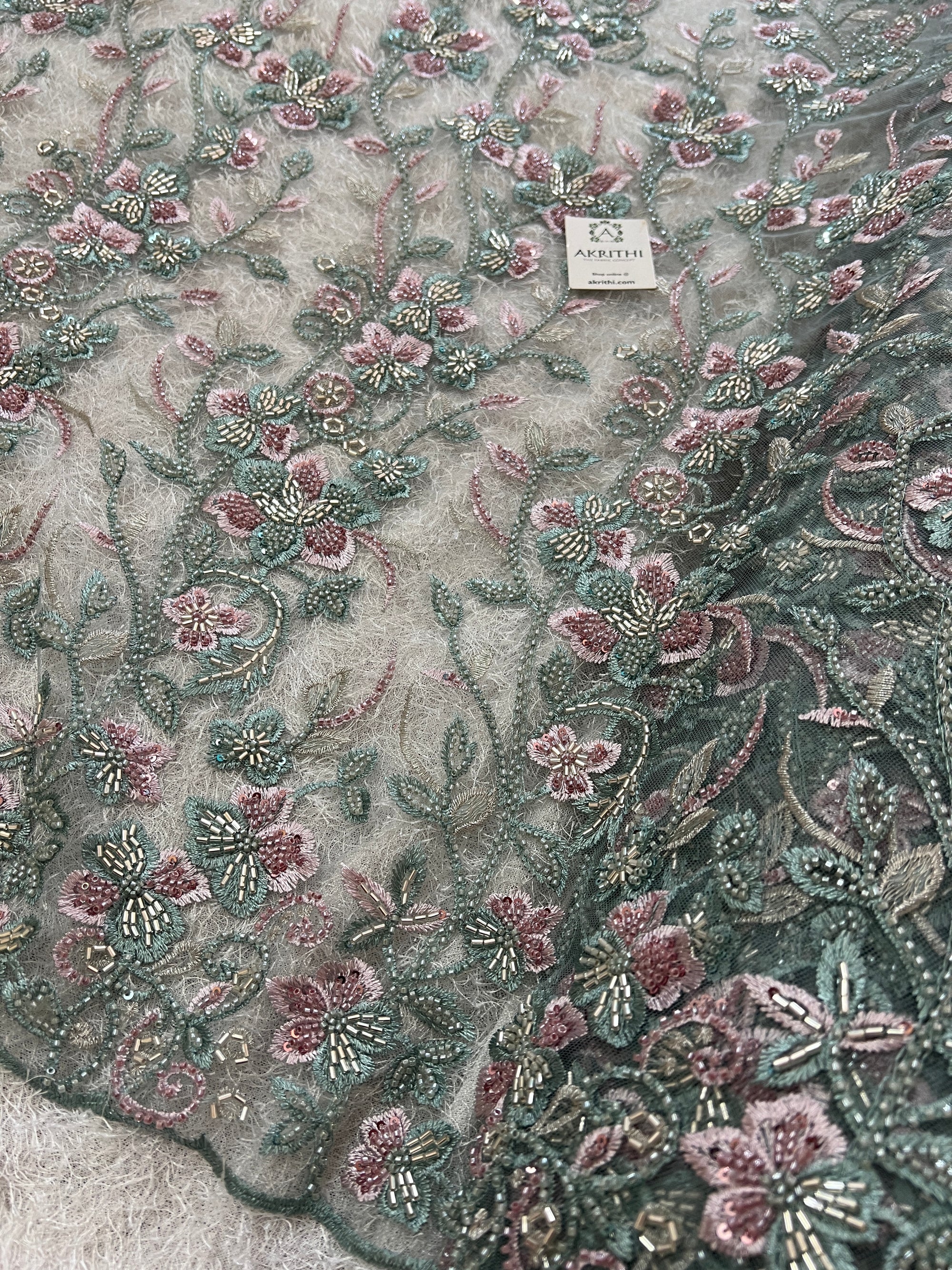 Heavy Embroidered net fabric