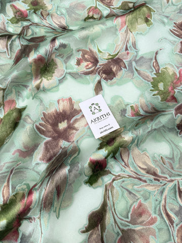 Brasso Digital floral Printed organza fabric