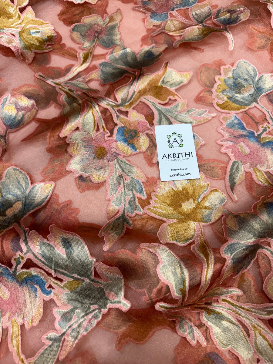 Brasso Digital floral Printed organza fabric