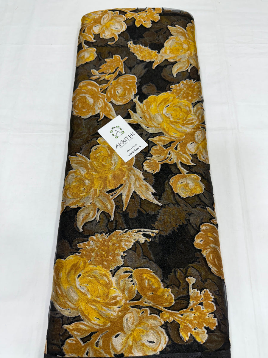 Brasso Digital floral Printed organza fabric