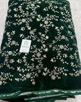 Embroidery on micro velvet fabric