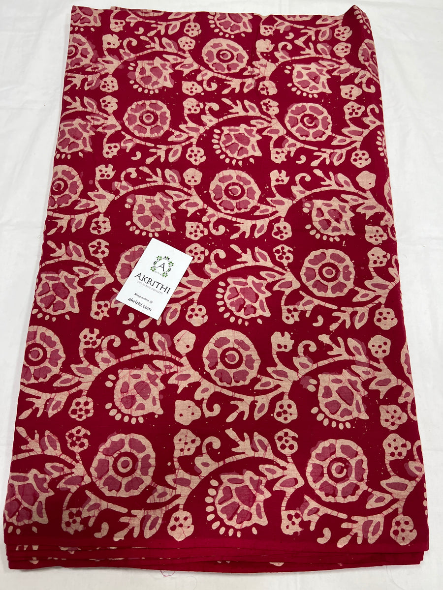 Batik printed pure cotton fabric