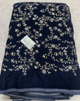 Embroidery on micro velvet fabric