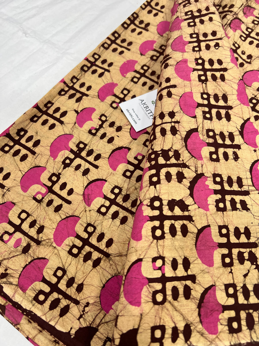 Batik printed pure cotton fabric