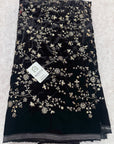 Embroidery on micro velvet fabric