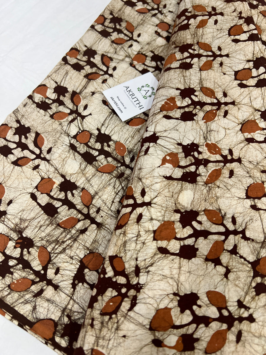 Batik printed pure cotton fabric