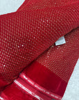Embroidery on micro velvet fabric