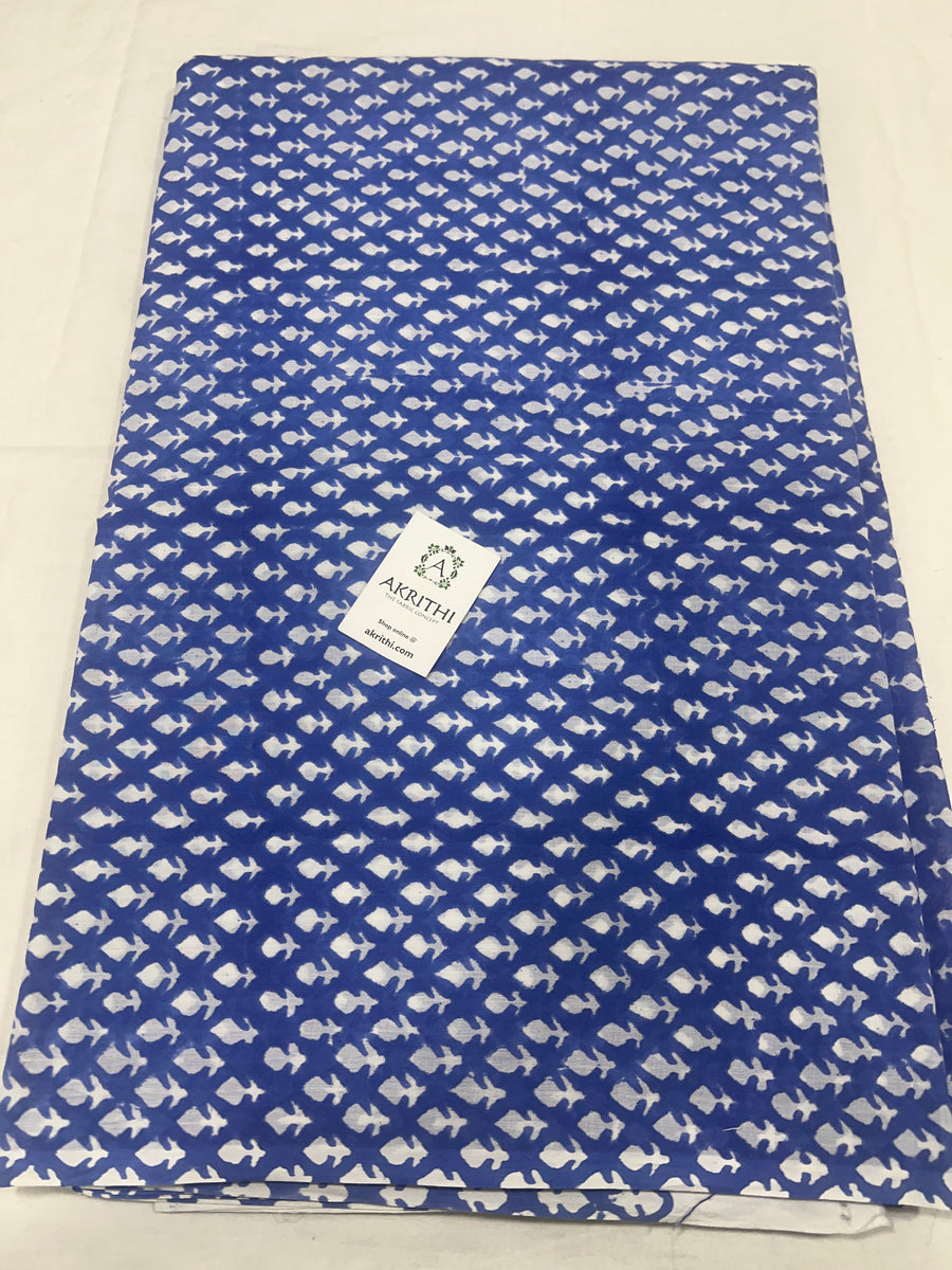 Hand block Printed pure cotton fabric