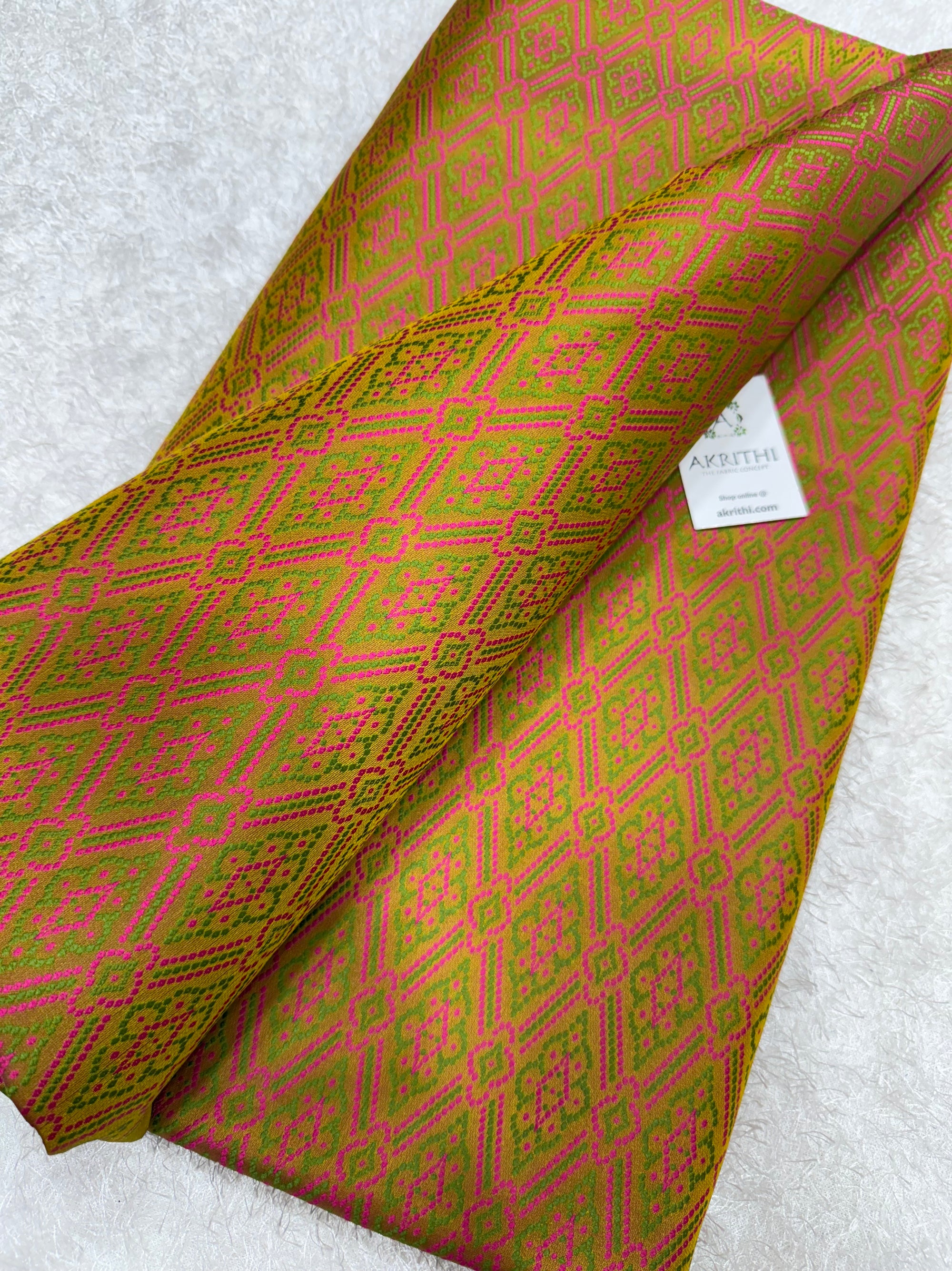 Pure Banarasi resham brocade fabric