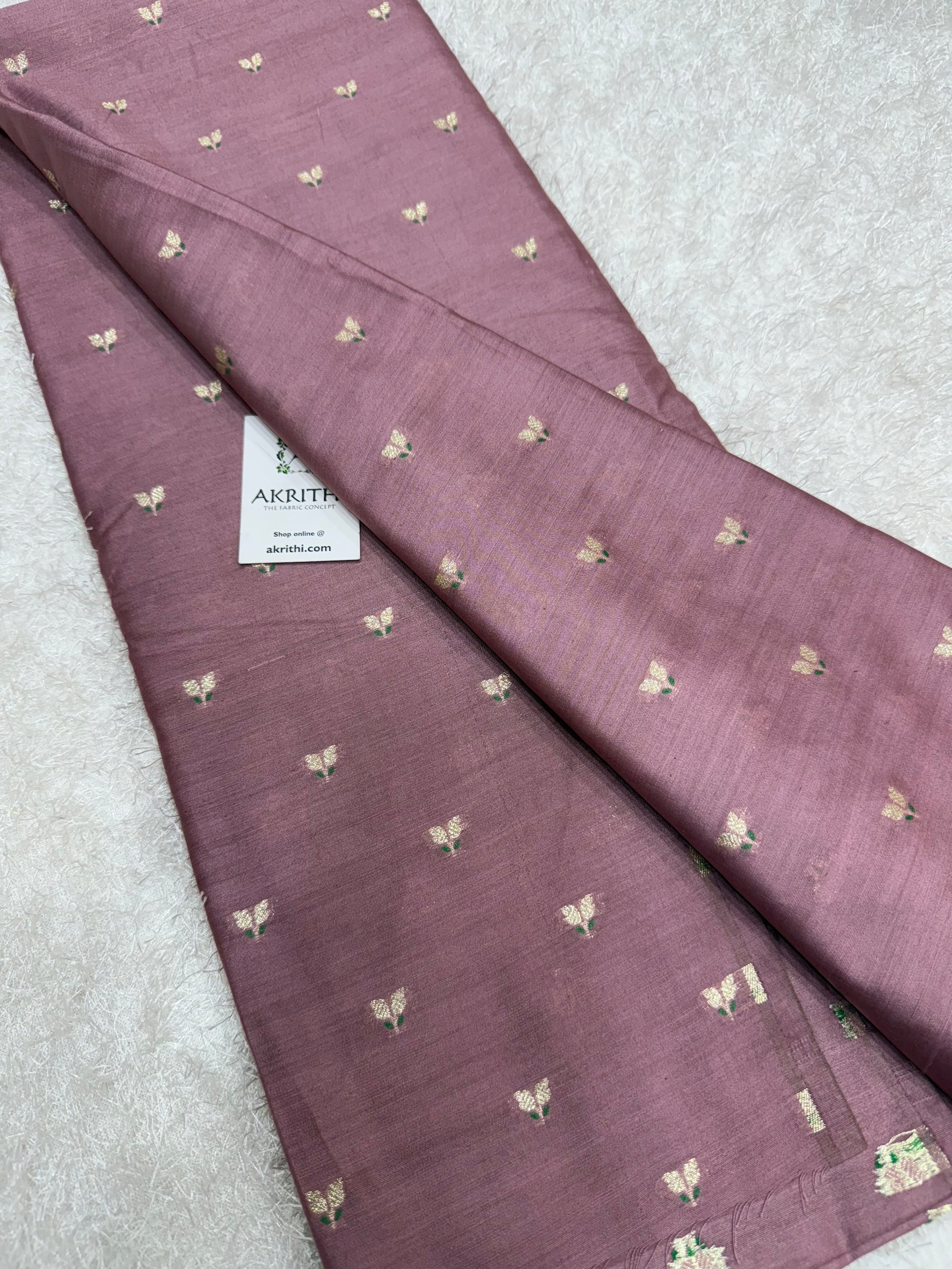 Pure Banarasi brocade mulberry fabric