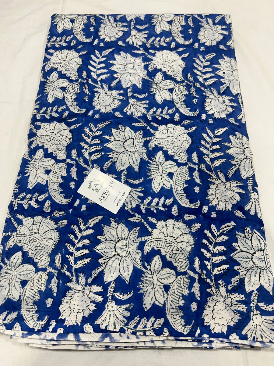 Hand block Printed pure cotton fabric