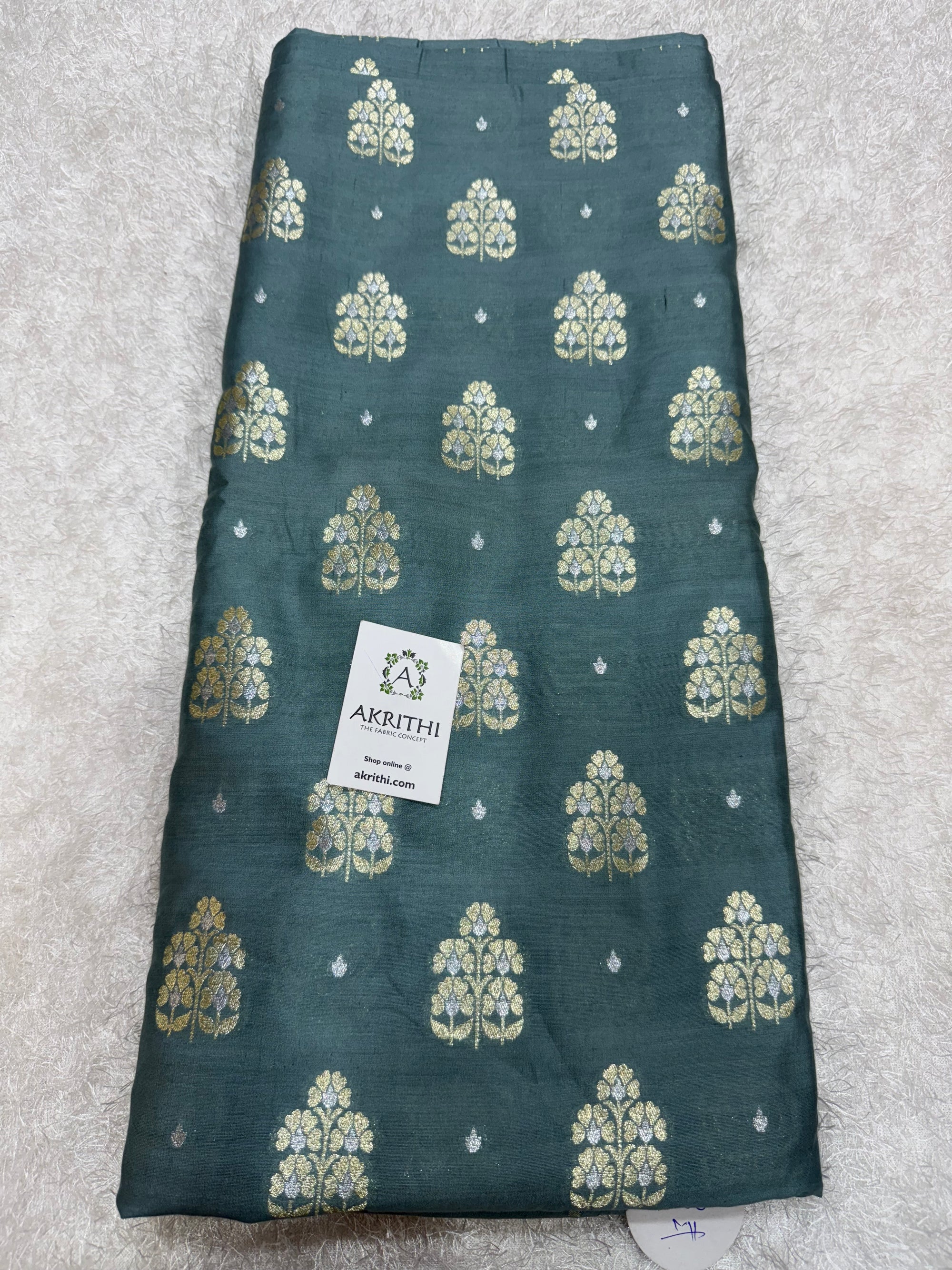 Pure Banarasi brocade mulberry fabric