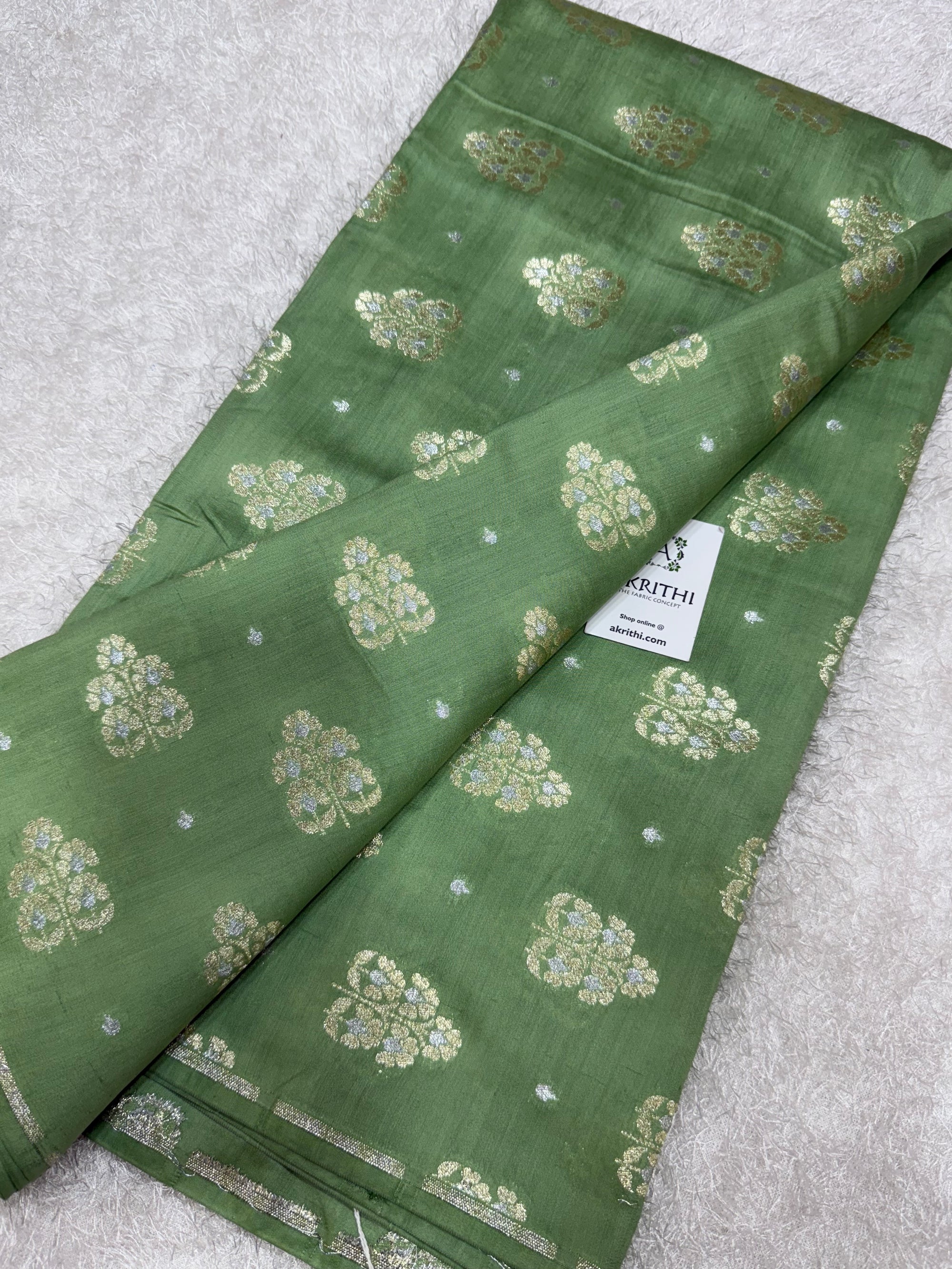 Pure Banarasi brocade mulberry fabric