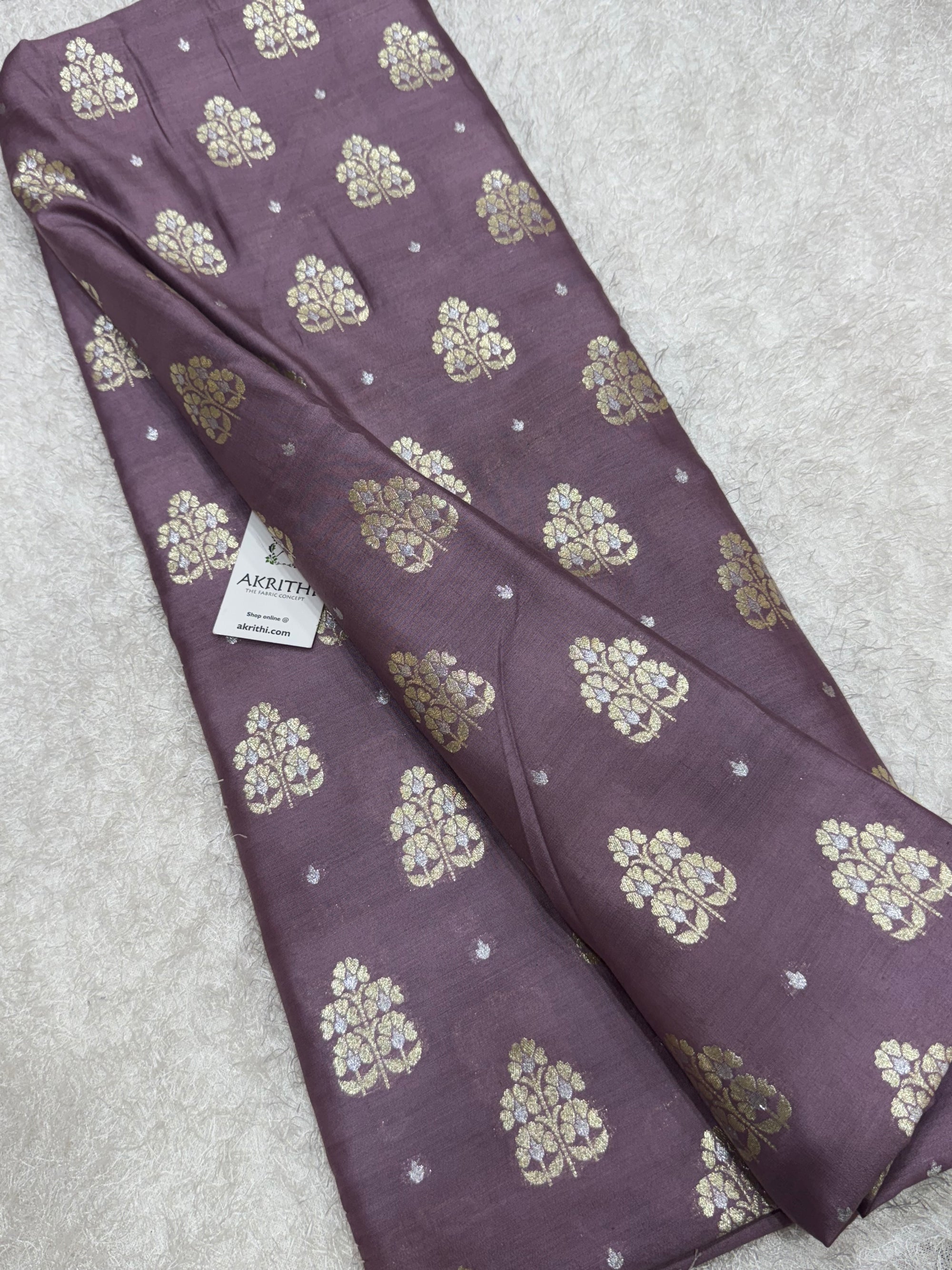 Pure Banarasi brocade mulberry fabric