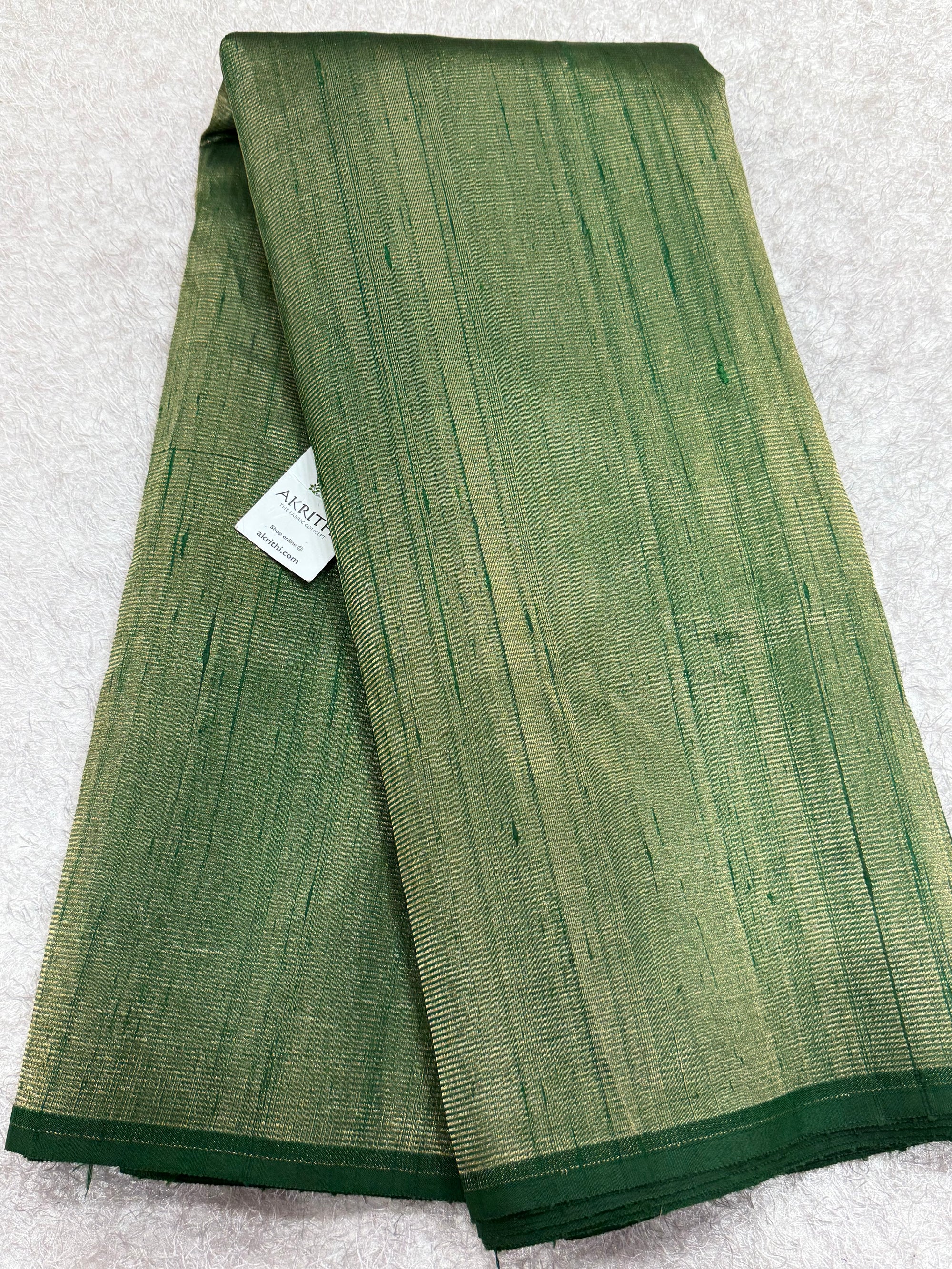 Pure tissue dupion silk with zari stripe