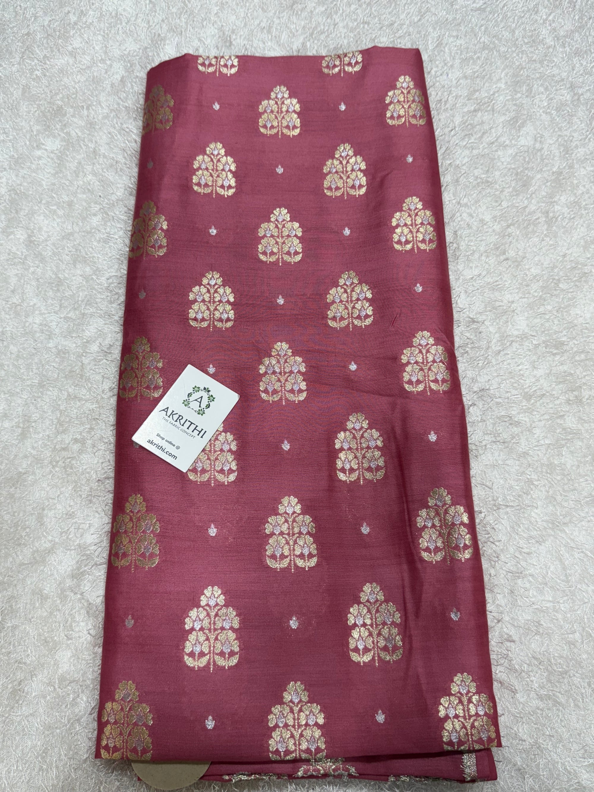 Pure Banarasi brocade mulberry fabric