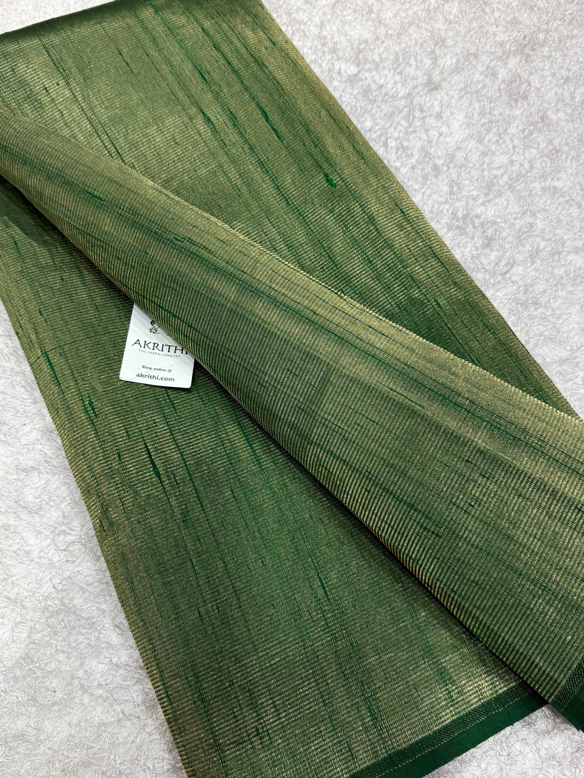 Pure tissue dupion silk with zari stripe