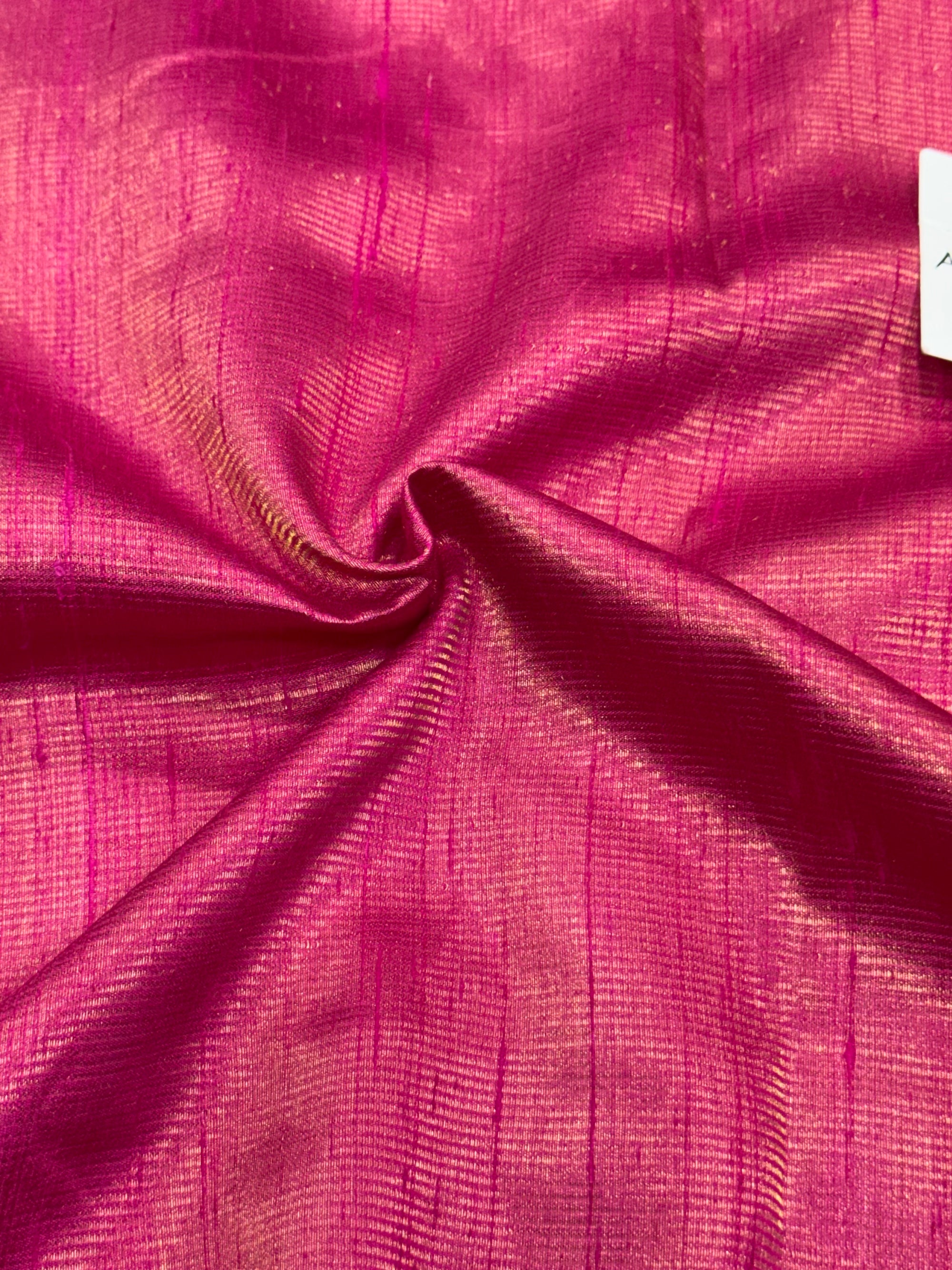 Pure tissue dupion silk with zari stripe